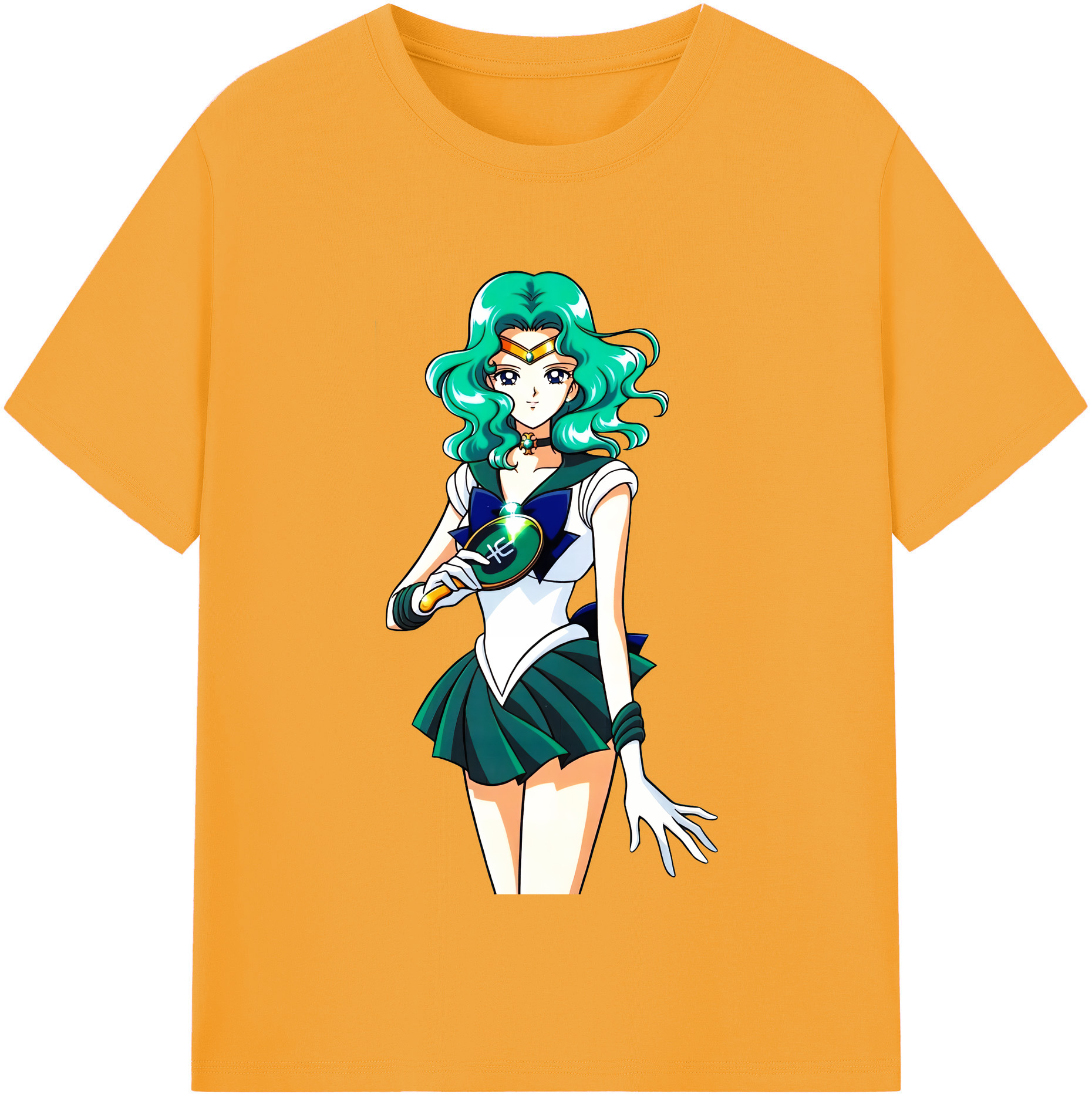（画像用） 美少女戦士セーラームーン 海王 みちる（かいおう みちる） Sailor Moon Kaiou Michiru 綿100％半袖Tシャツ（フロントプリント）