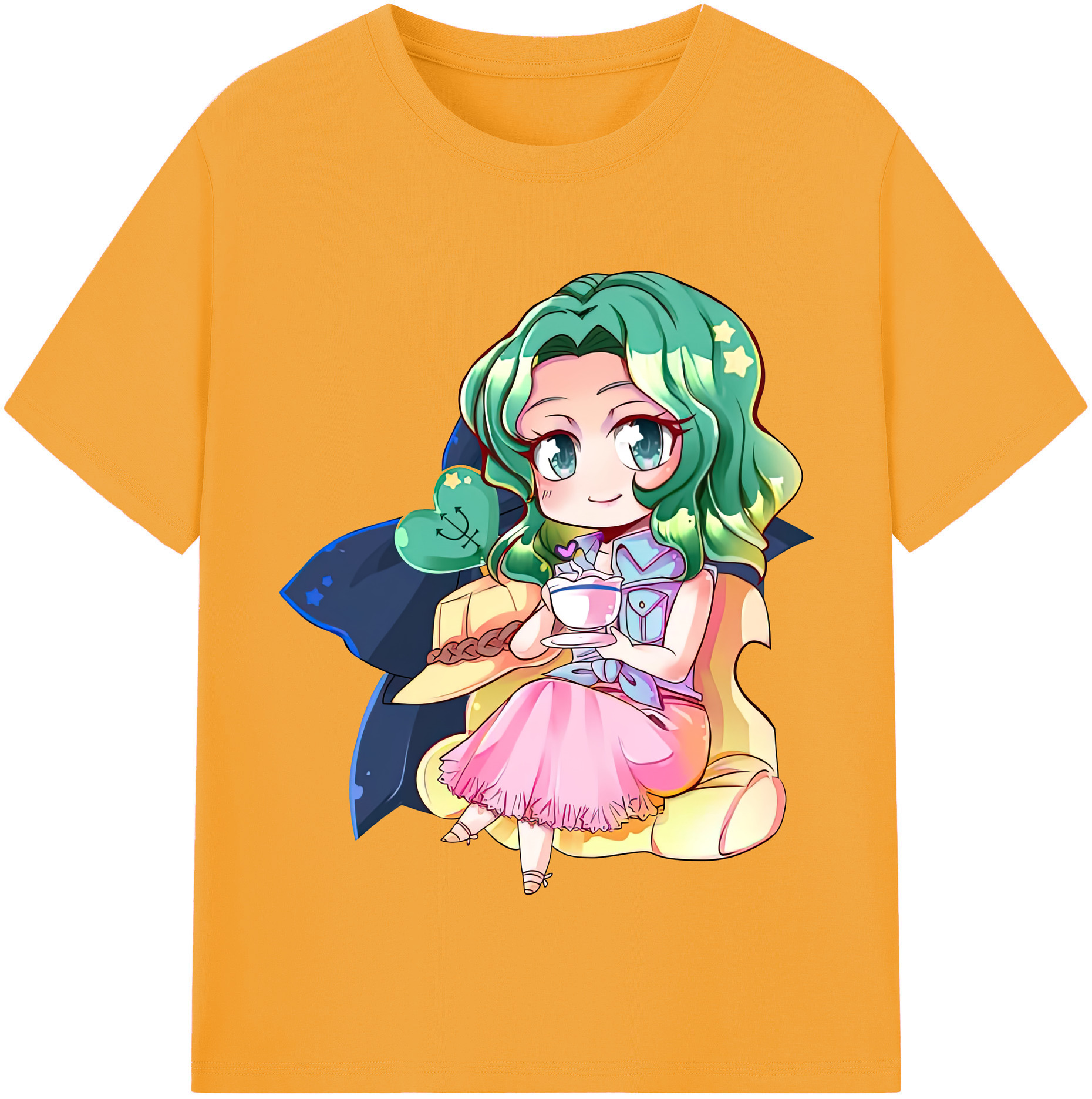 （画像用） 美少女戦士セーラームーン 海王 みちる（かいおう みちる） Sailor Moon Kaiou Michiru 綿100％半袖Tシャツ（フロントプリント）