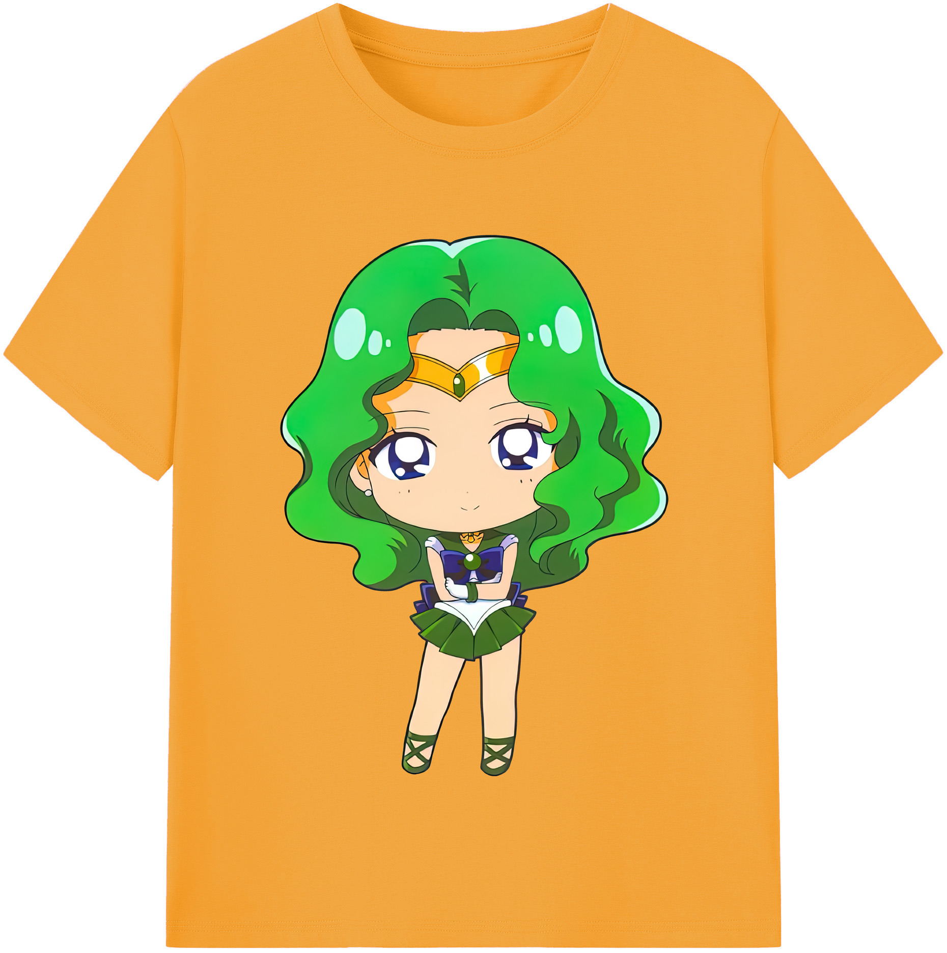 （画像用） 美少女戦士セーラームーン 海王 みちる（かいおう みちる） Sailor Moon Kaiou Michiru 綿100％半袖Tシャツ（フロントプリント）