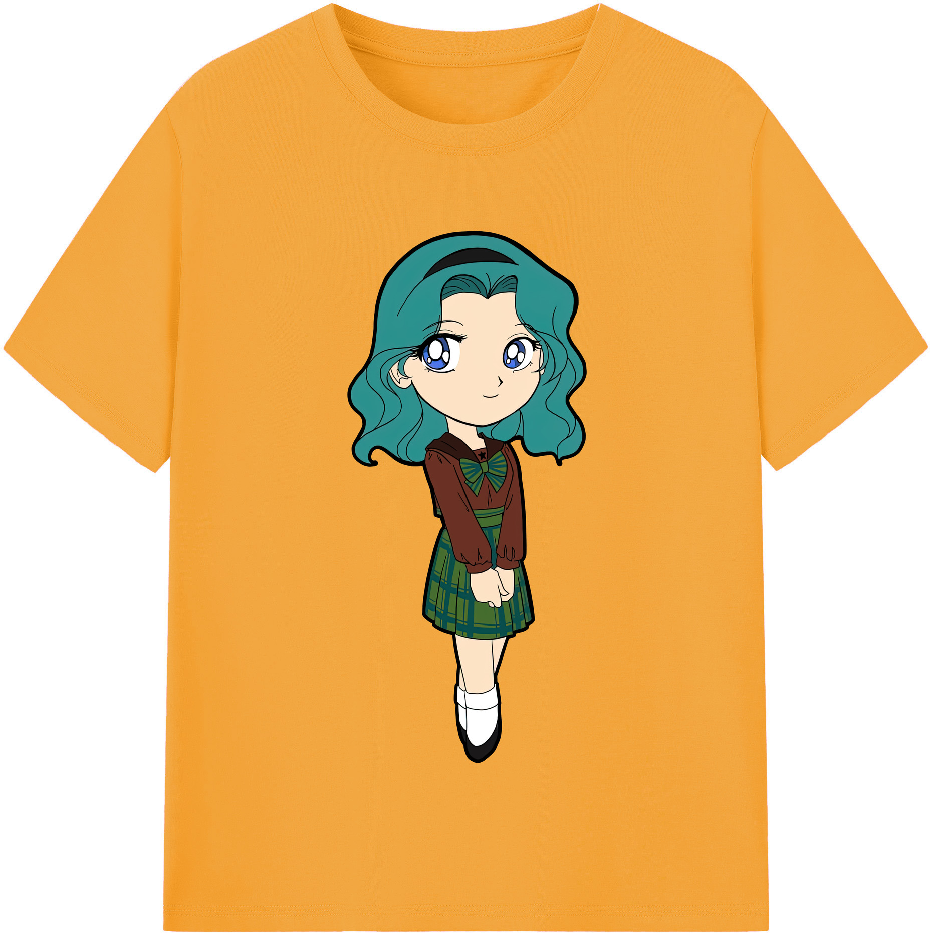 （画像用） 美少女戦士セーラームーン 海王 みちる（かいおう みちる） Sailor Moon Kaiou Michiru 綿100％半袖Tシャツ（フロントプリント）
