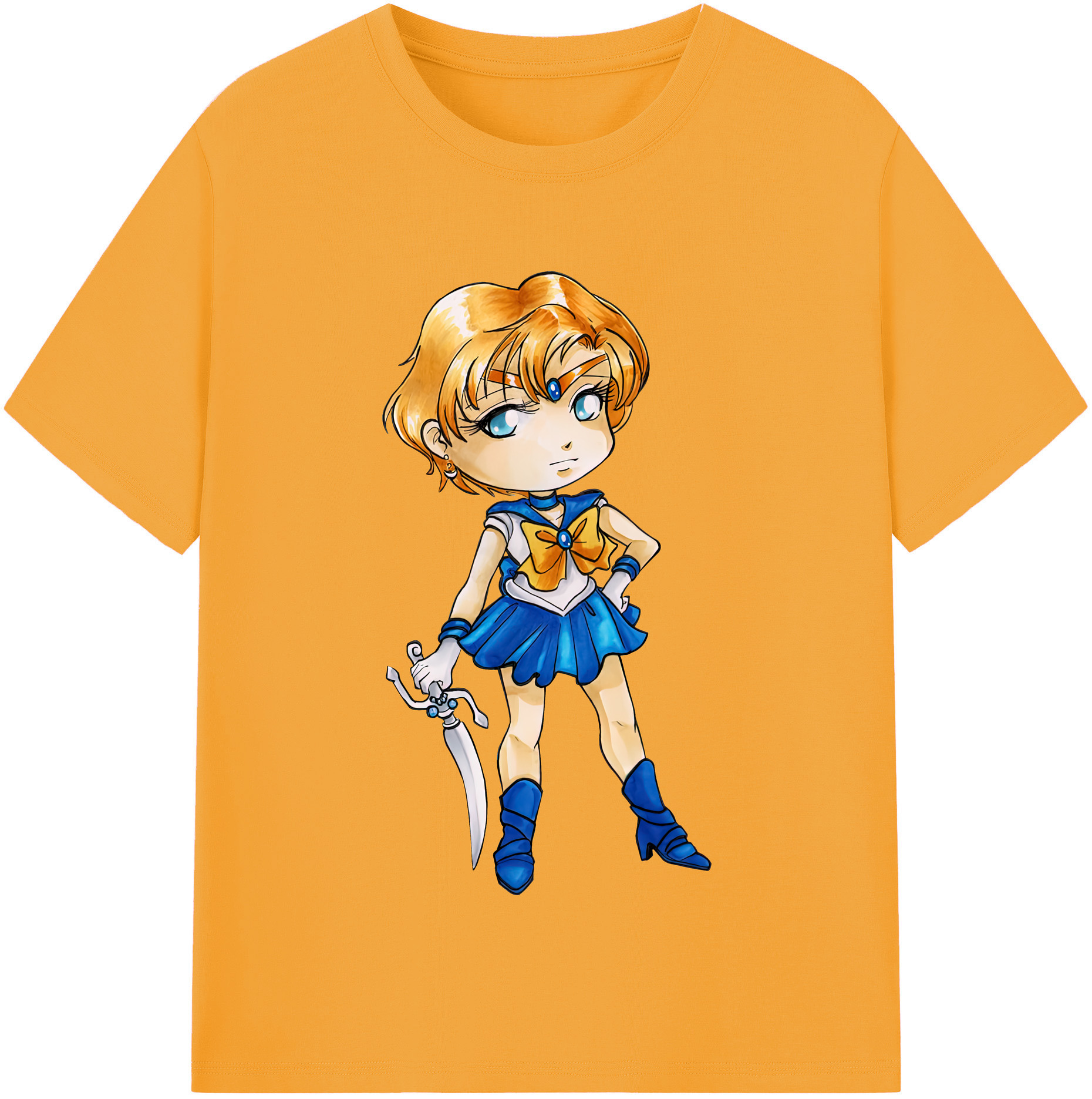 （画像用） 美少女戦士セーラームーン 天王はるか Sailor Moon Tenoh Haruka 綿100％半袖Tシャツ（フロントプリント）
