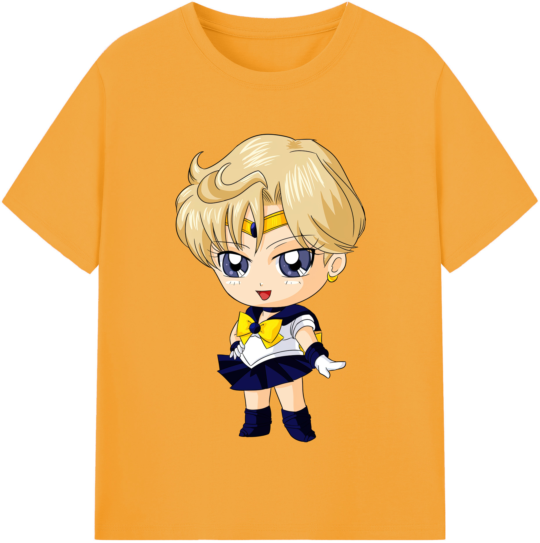 （画像用） 美少女戦士セーラームーン 天王はるか Sailor Moon Tenoh Haruka 綿100％半袖Tシャツ（フロントプリント）