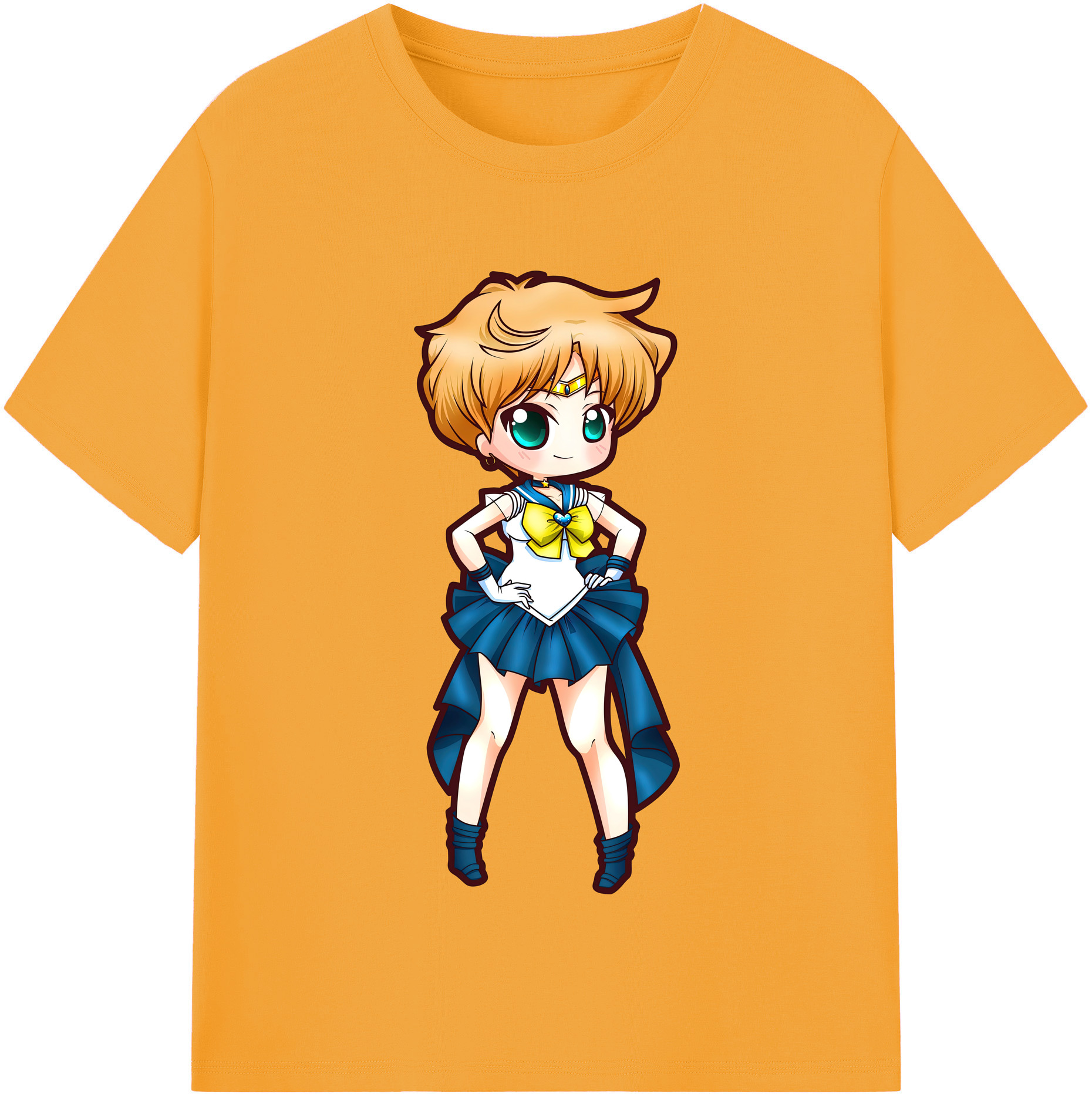 （画像用） 美少女戦士セーラームーン 天王はるか Sailor Moon Tenoh Haruka 綿100％半袖Tシャツ（フロントプリント）