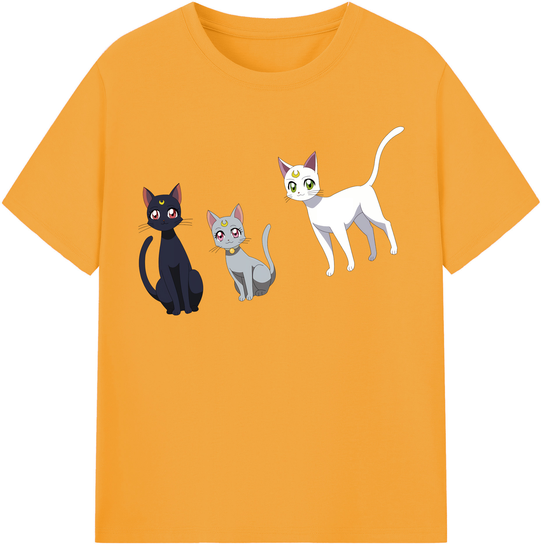 （画像用） 美少女戦士セーラームーン Sailor Moon 綿100％半袖Tシャツ（フロントプリント）