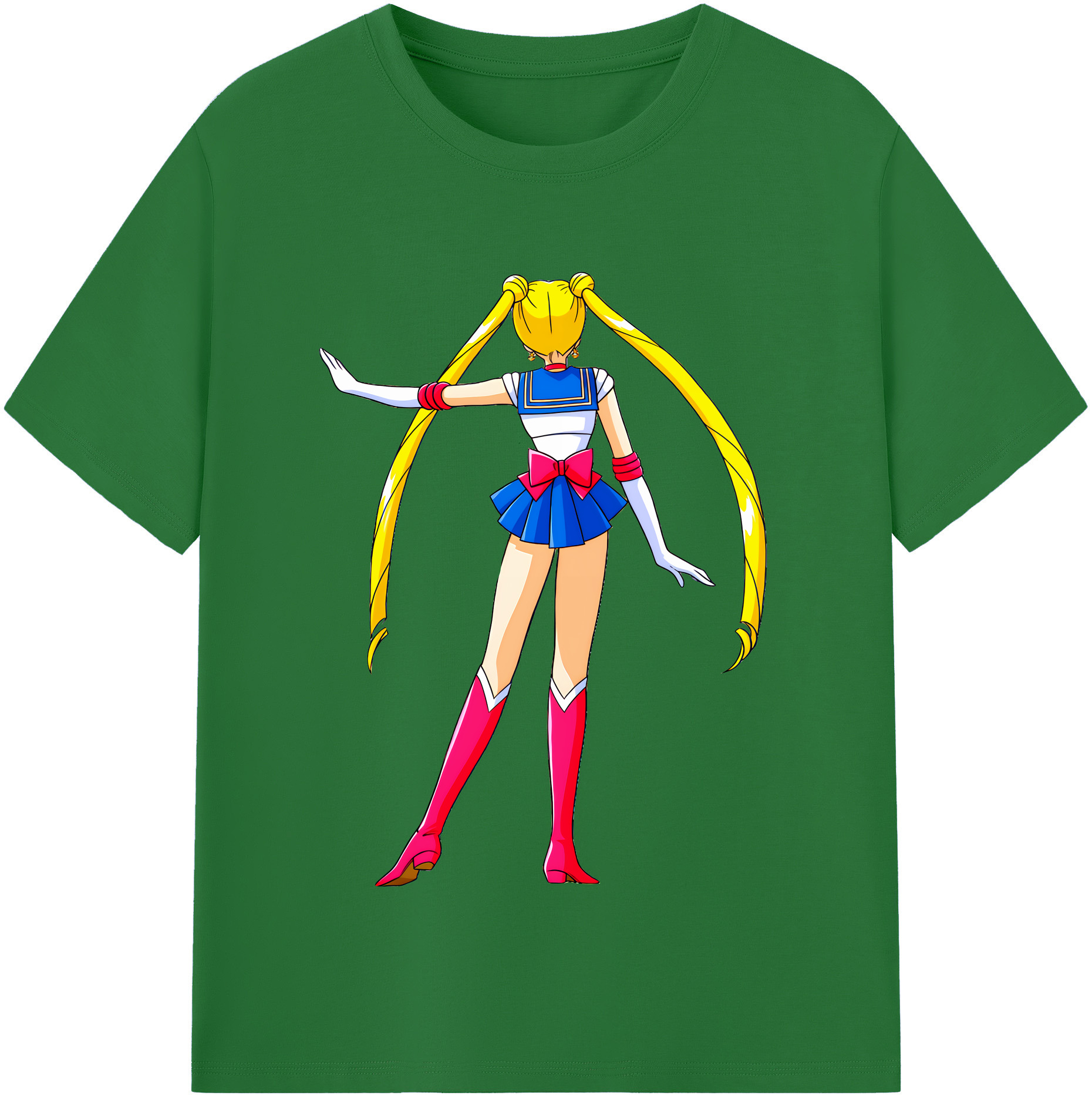 （画像用） 美少女戦士セーラームーン 月野 うさぎ つきの うさぎ Sailor Moon Tsukino Usagi 綿100％半袖Tシャツ（フロントプリント）