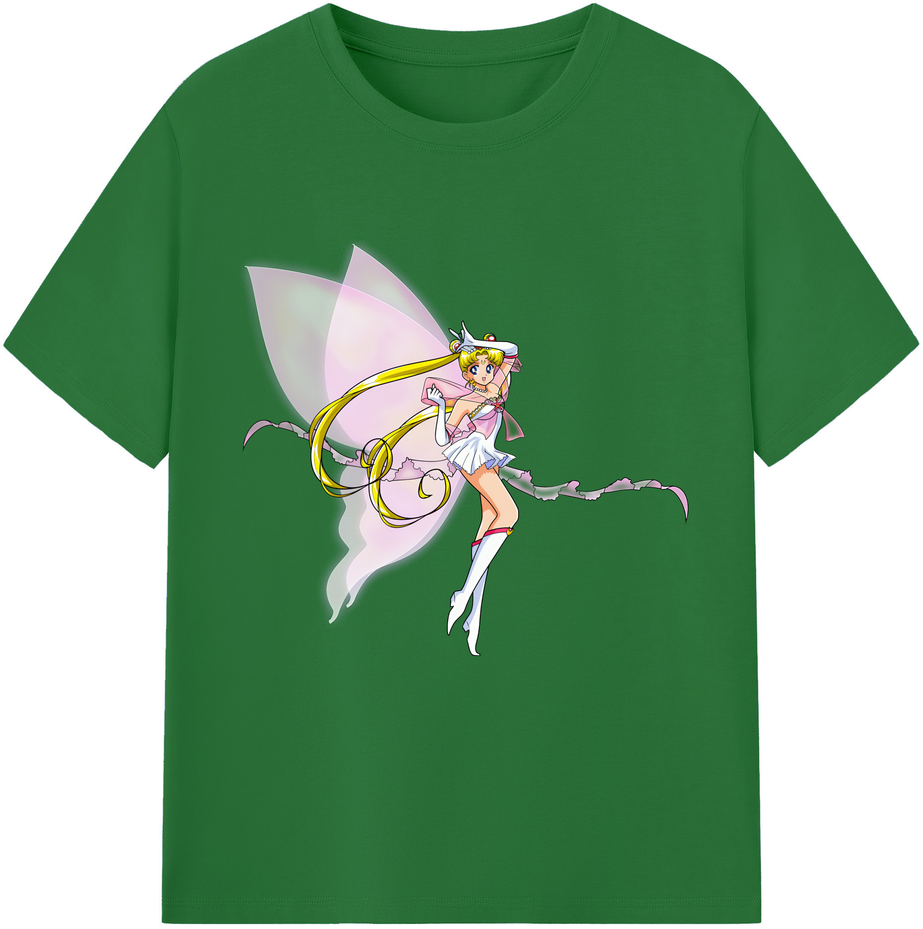 （画像用） 美少女戦士セーラームーン 月野 うさぎ つきの うさぎ Sailor Moon Tsukino Usagi 綿100％半袖Tシャツ（フロントプリント）