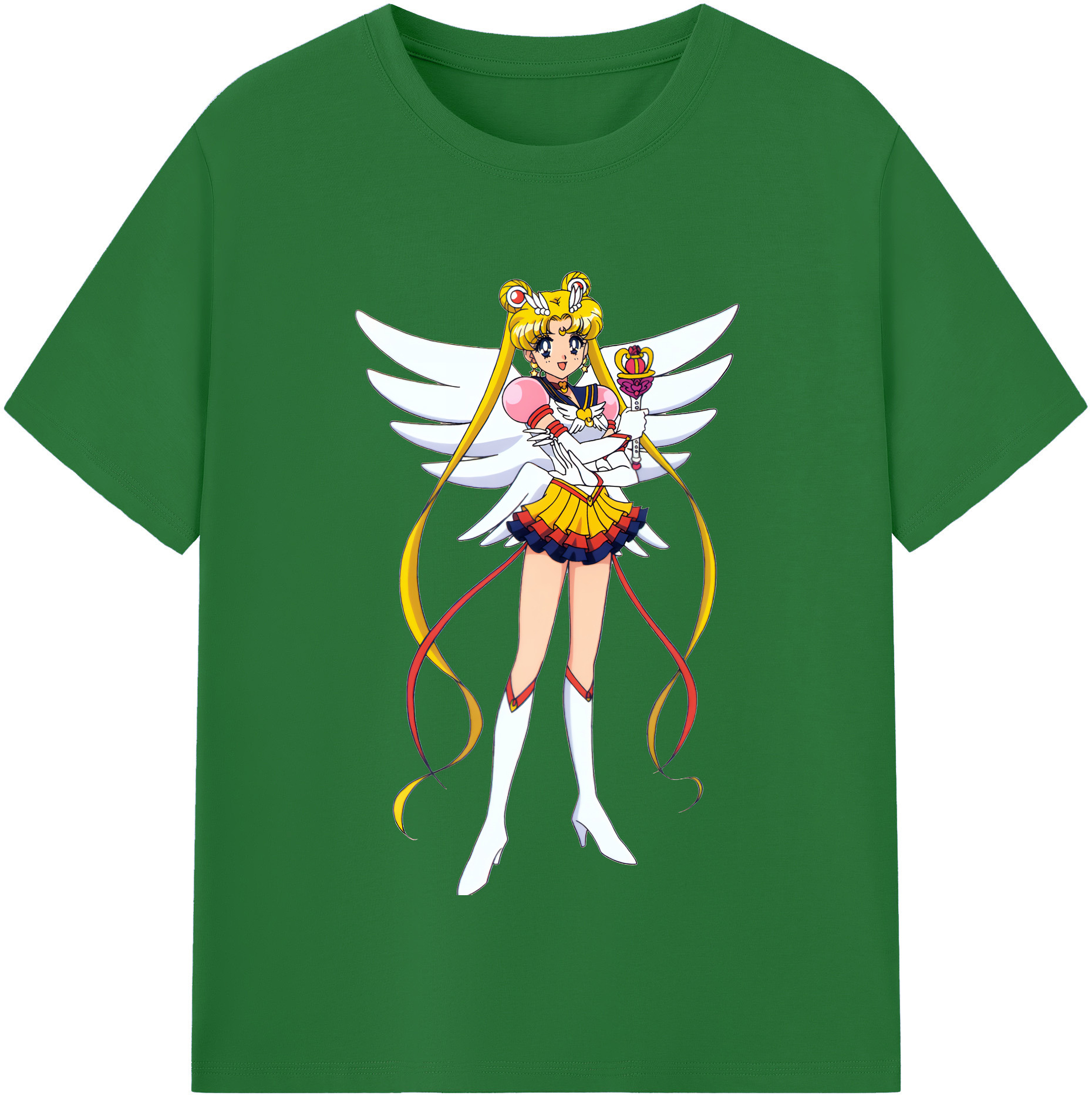 （画像用） 美少女戦士セーラームーン 月野 うさぎ つきの うさぎ Sailor Moon Tsukino Usagi 綿100％半袖Tシャツ（フロントプリント）
