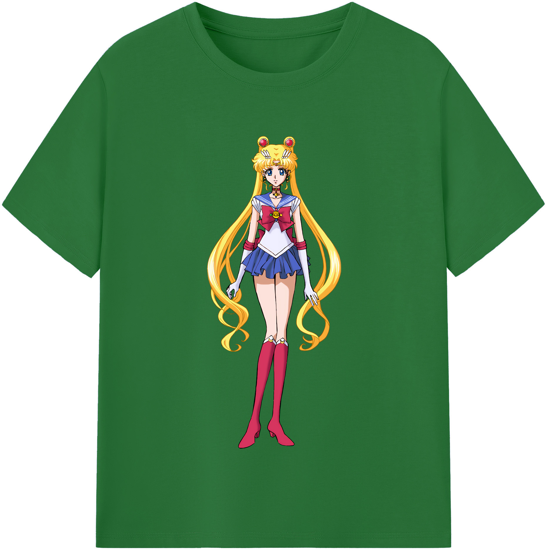 （画像用） 美少女戦士セーラームーン 月野 うさぎ つきの うさぎ Sailor Moon Tsukino Usagi 綿100％半袖Tシャツ（フロントプリント）