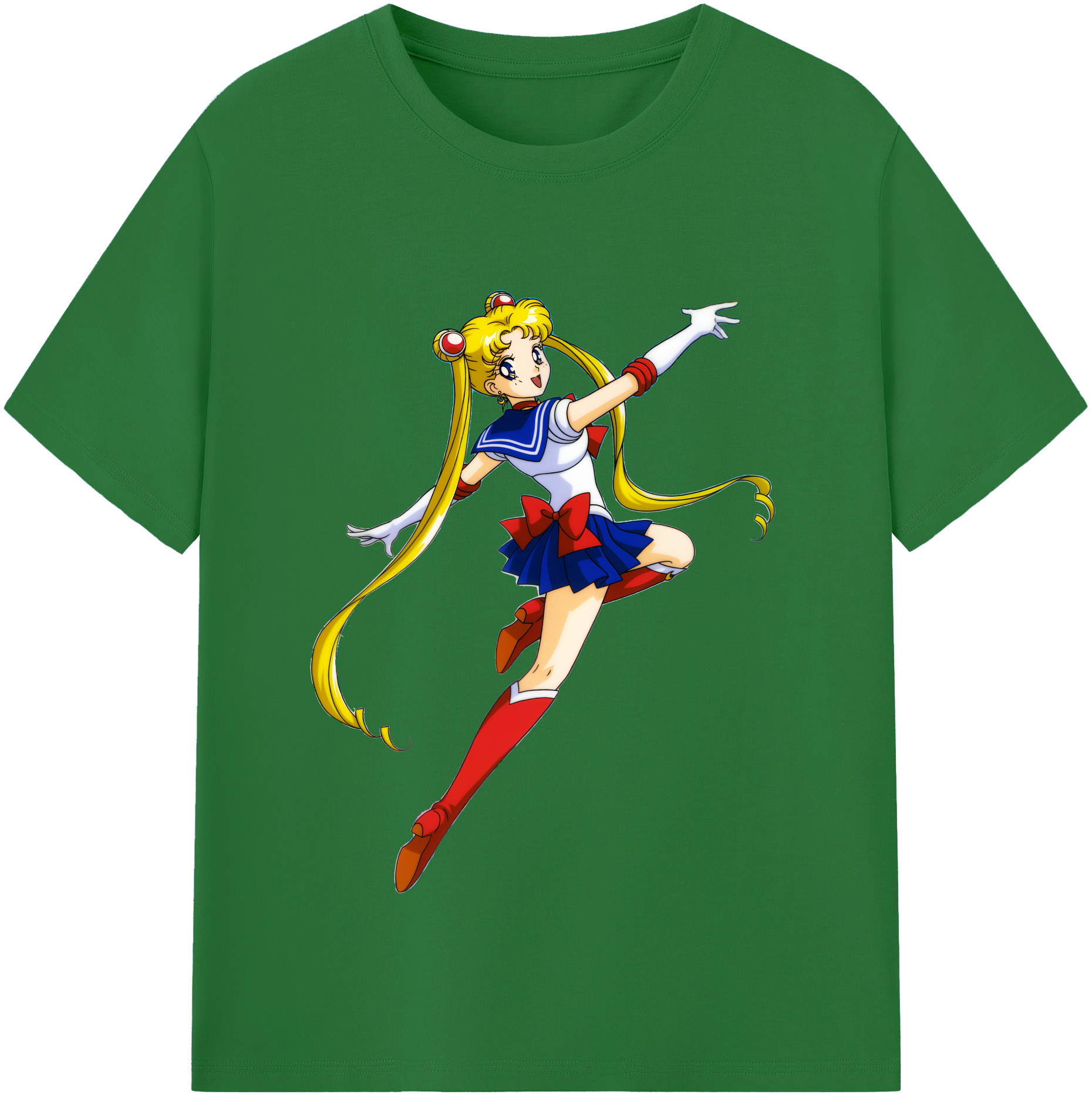 （画像用） 美少女戦士セーラームーン 月野 うさぎ つきの うさぎ Sailor Moon Tsukino Usagi 綿100％半袖Tシャツ（フロントプリント）