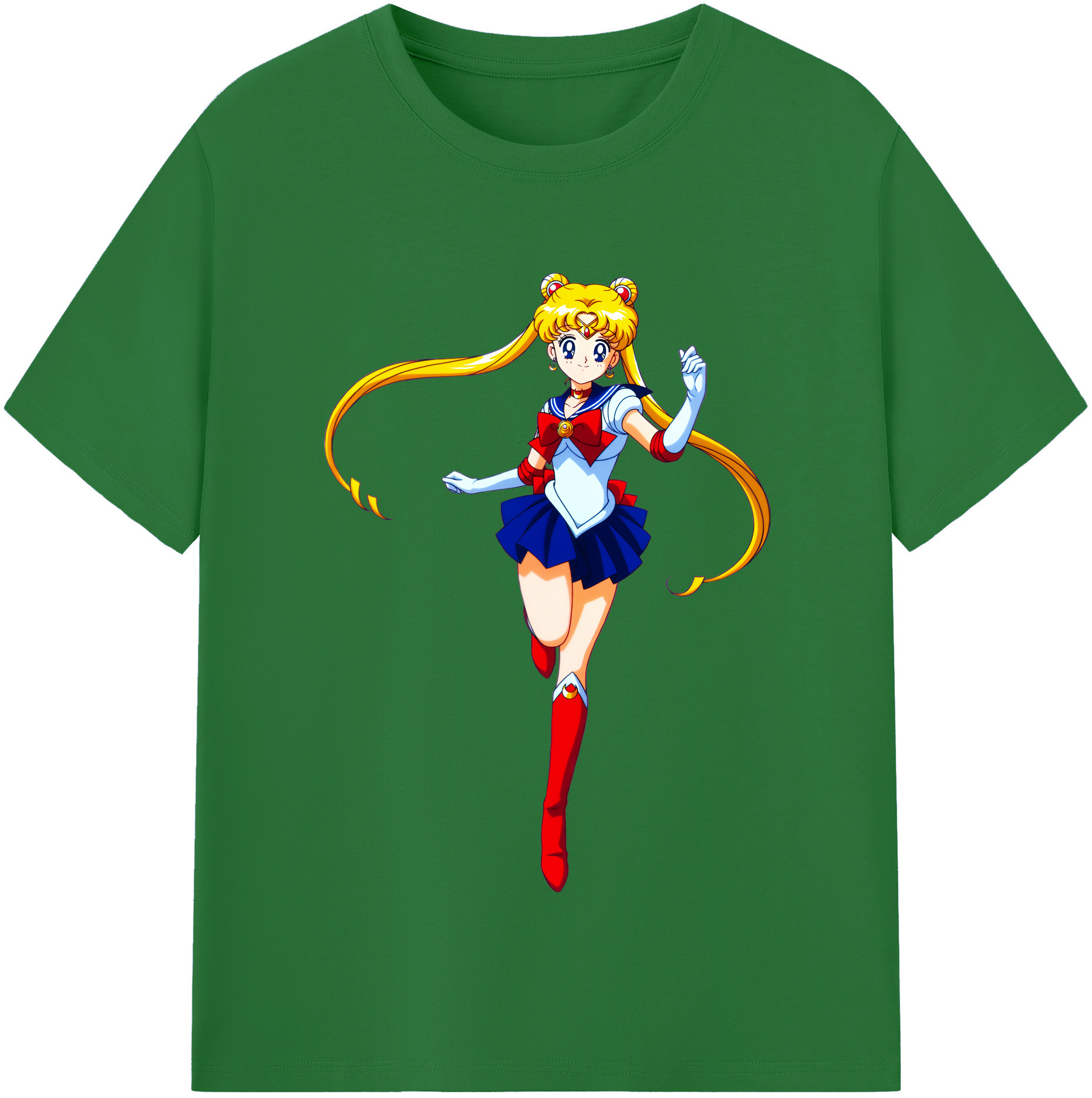 （画像用） 美少女戦士セーラームーン 月野 うさぎ つきの うさぎ Sailor Moon Tsukino Usagi 綿100％半袖Tシャツ（フロントプリント）