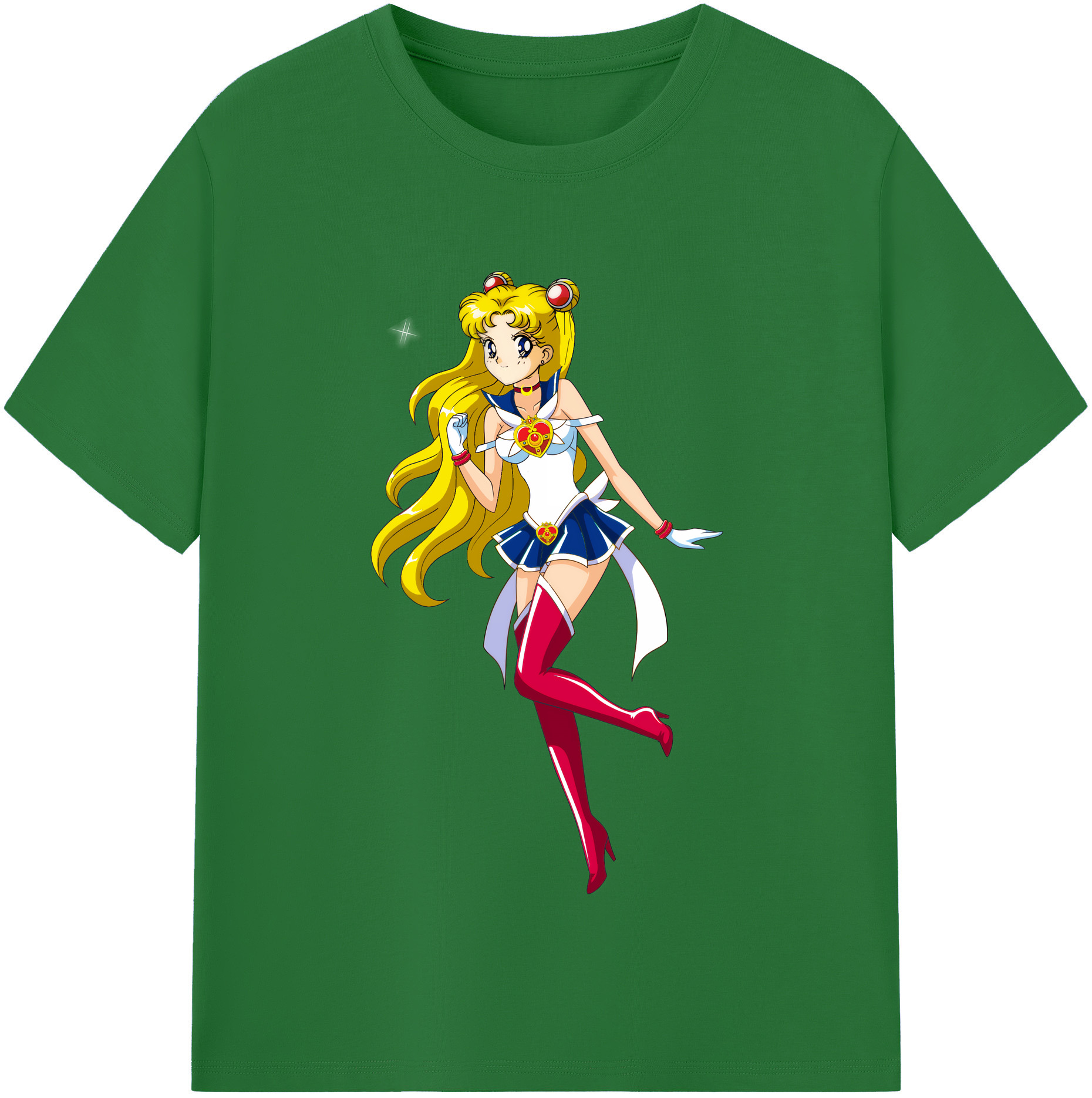 （画像用） 美少女戦士セーラームーン 月野 うさぎ つきの うさぎ Sailor Moon Tsukino Usagi 綿100％半袖Tシャツ（フロントプリント）