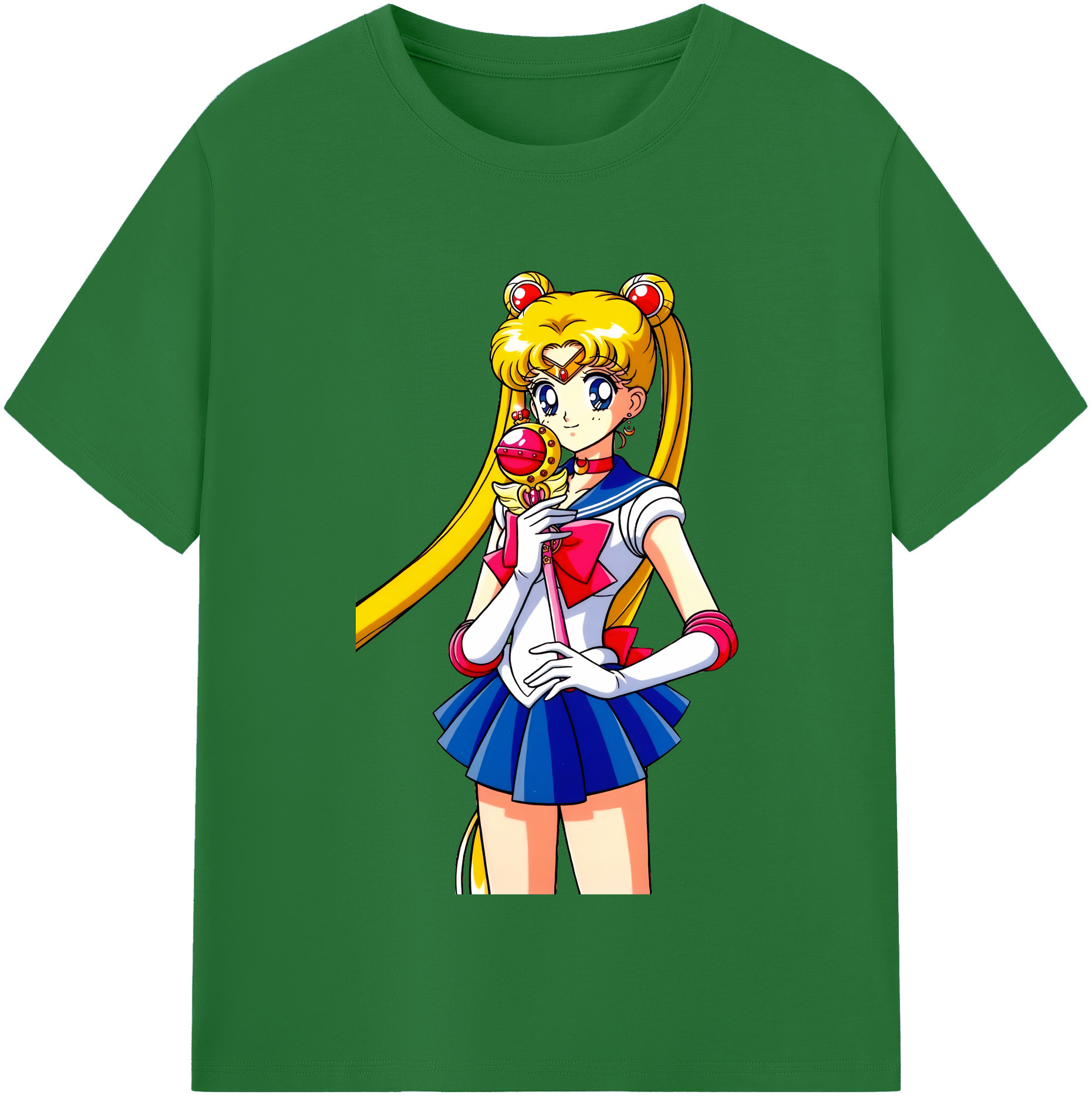 （画像用） 美少女戦士セーラームーン 月野 うさぎ つきの うさぎ Sailor Moon Tsukino Usagi 綿100％半袖Tシャツ（フロントプリント）