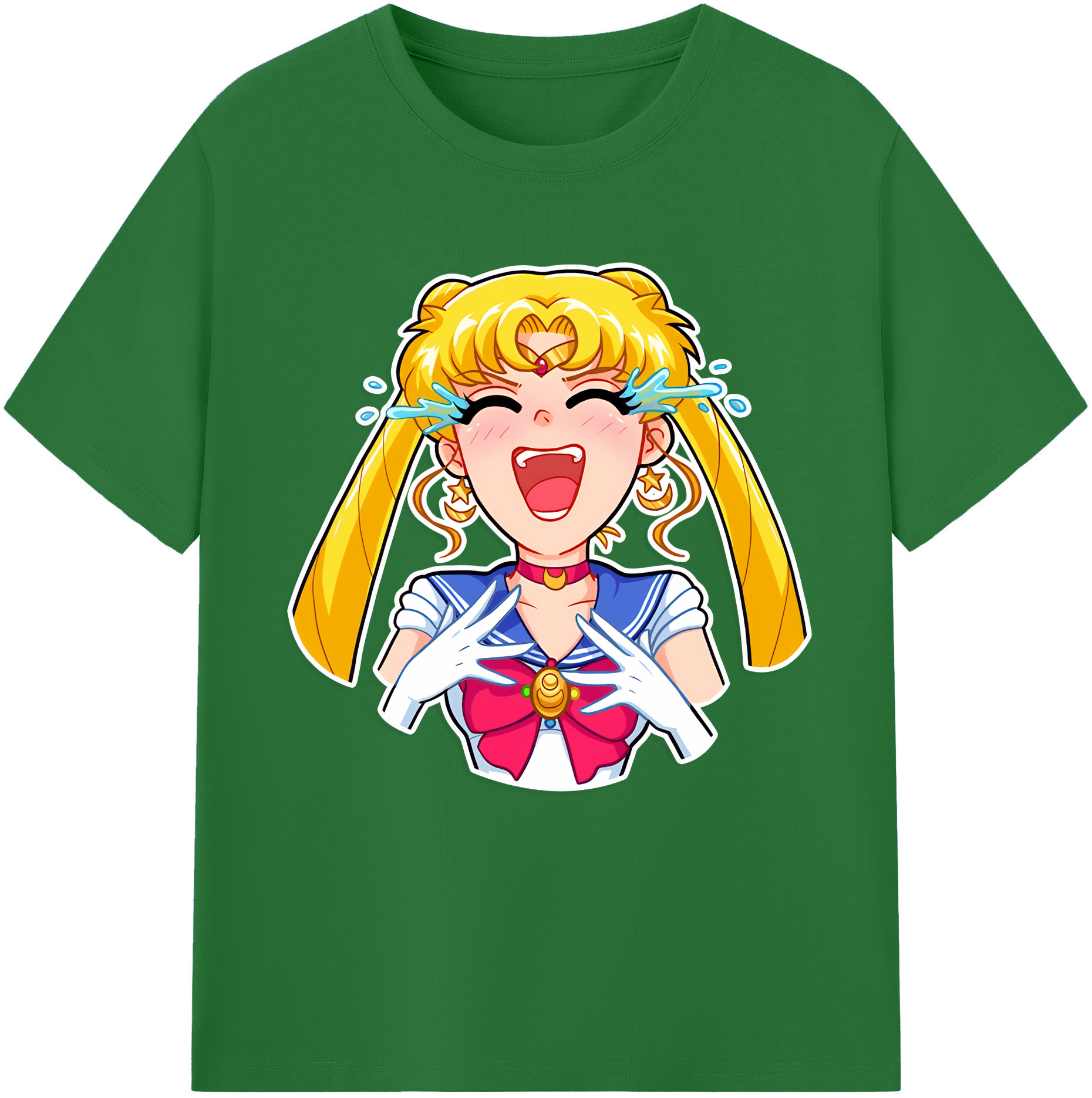 （画像用） 美少女戦士セーラームーン 月野 うさぎ つきの うさぎ Sailor Moon Tsukino Usagi 綿100％半袖Tシャツ（フロントプリント）