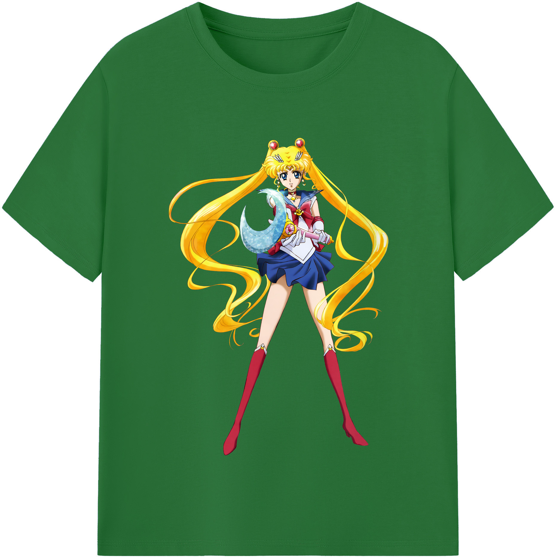 （画像用） 美少女戦士セーラームーン 月野 うさぎ つきの うさぎ Sailor Moon Tsukino Usagi 綿100％半袖Tシャツ（フロントプリント）