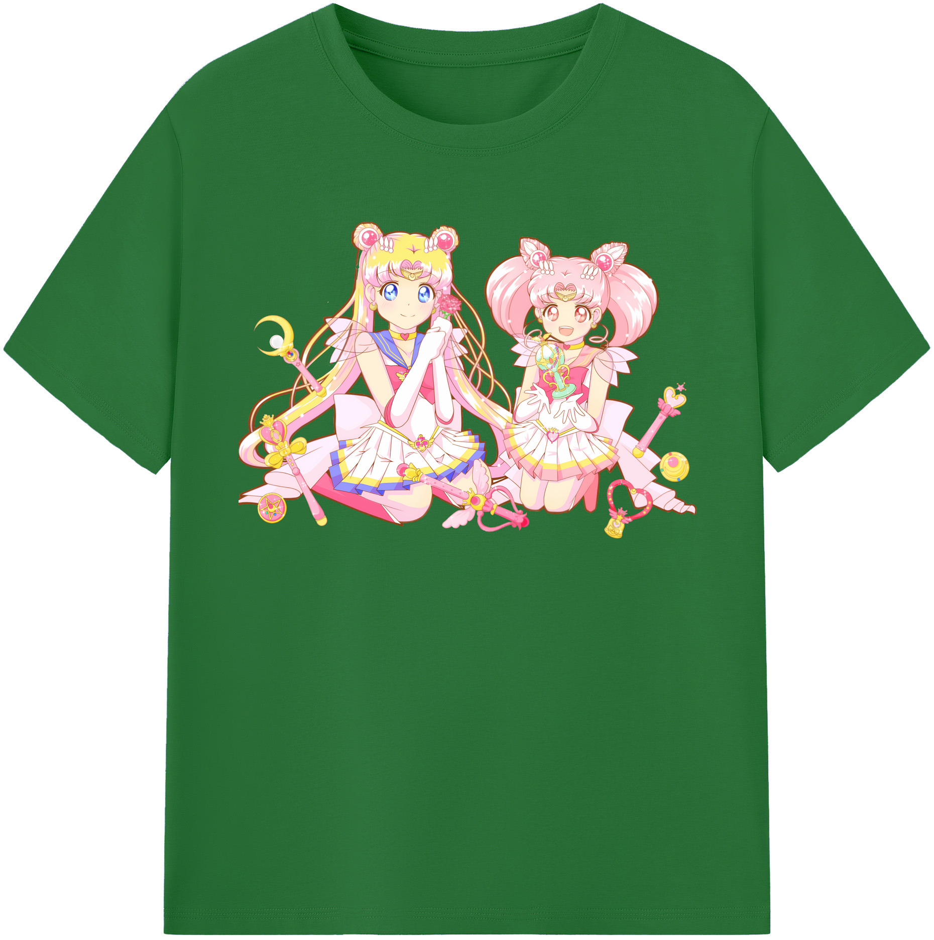 （画像用） 美少女戦士セーラームーン 月野 うさぎ つきの うさぎ Sailor Moon Tsukino Usagi 綿100％半袖Tシャツ（フロントプリント）