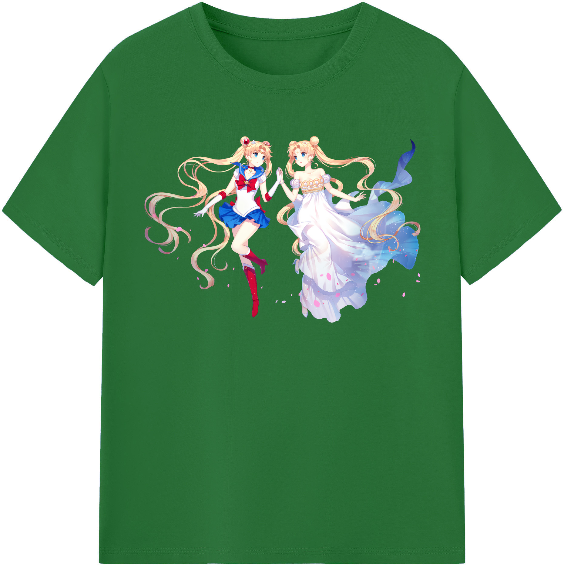（画像用） 美少女戦士セーラームーン 月野 うさぎ つきの うさぎ Sailor Moon Tsukino Usagi 綿100％半袖Tシャツ（フロントプリント）