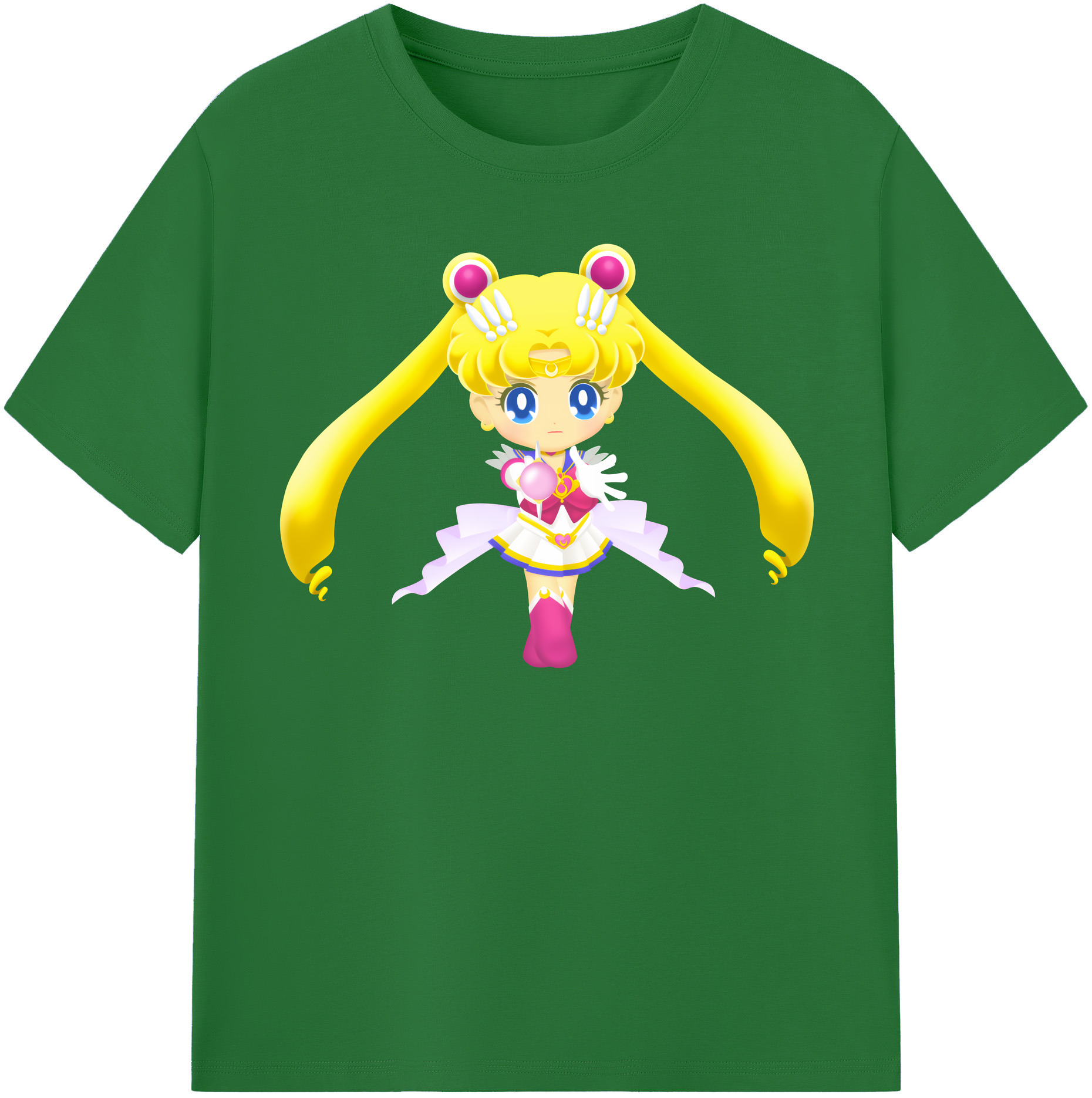 （画像用） 美少女戦士セーラームーン 月野 うさぎ つきの うさぎ Sailor Moon Tsukino Usagi 綿100％半袖Tシャツ（フロントプリント）