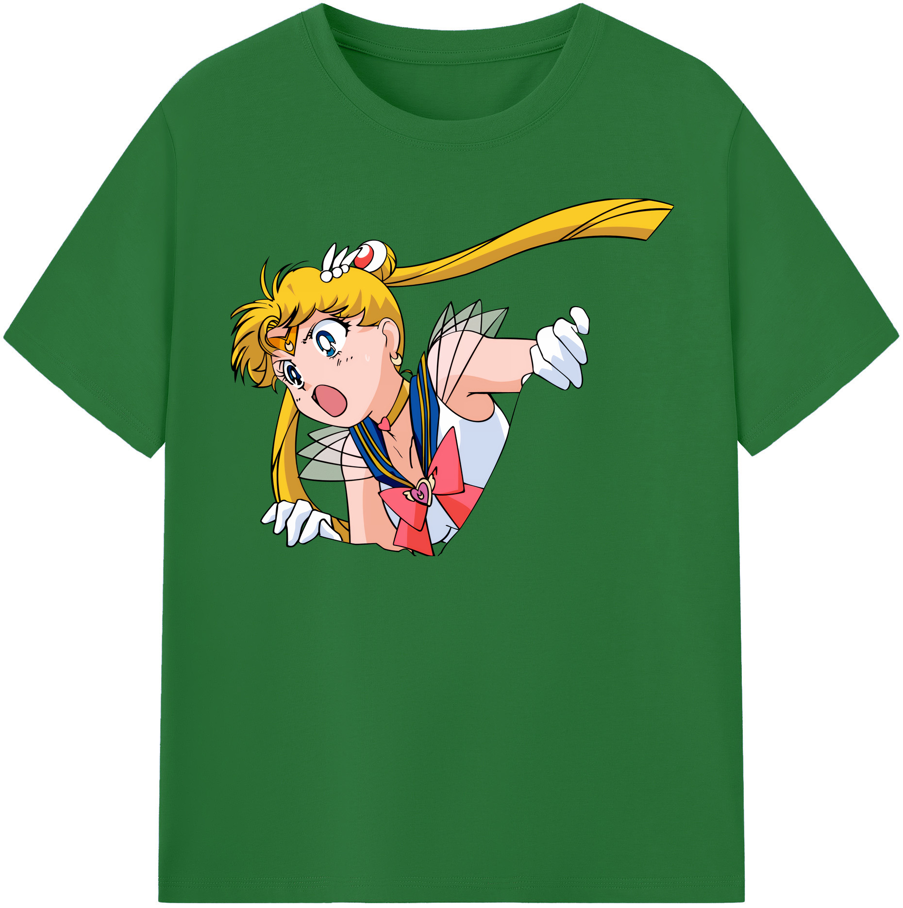 （画像用） 美少女戦士セーラームーン 月野 うさぎ つきの うさぎ Sailor Moon Tsukino Usagi 綿100％半袖Tシャツ（フロントプリント）