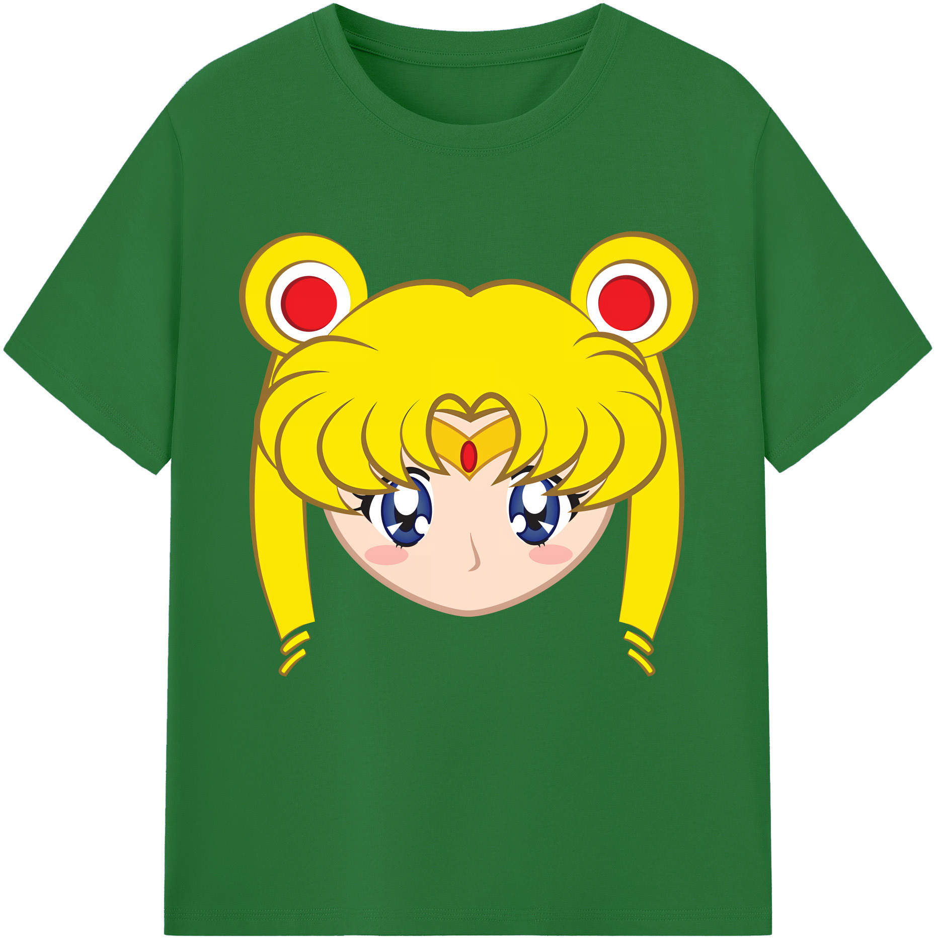 （画像用） 美少女戦士セーラームーン 月野 うさぎ つきの うさぎ Sailor Moon Tsukino Usagi 綿100％半袖Tシャツ（フロントプリント）