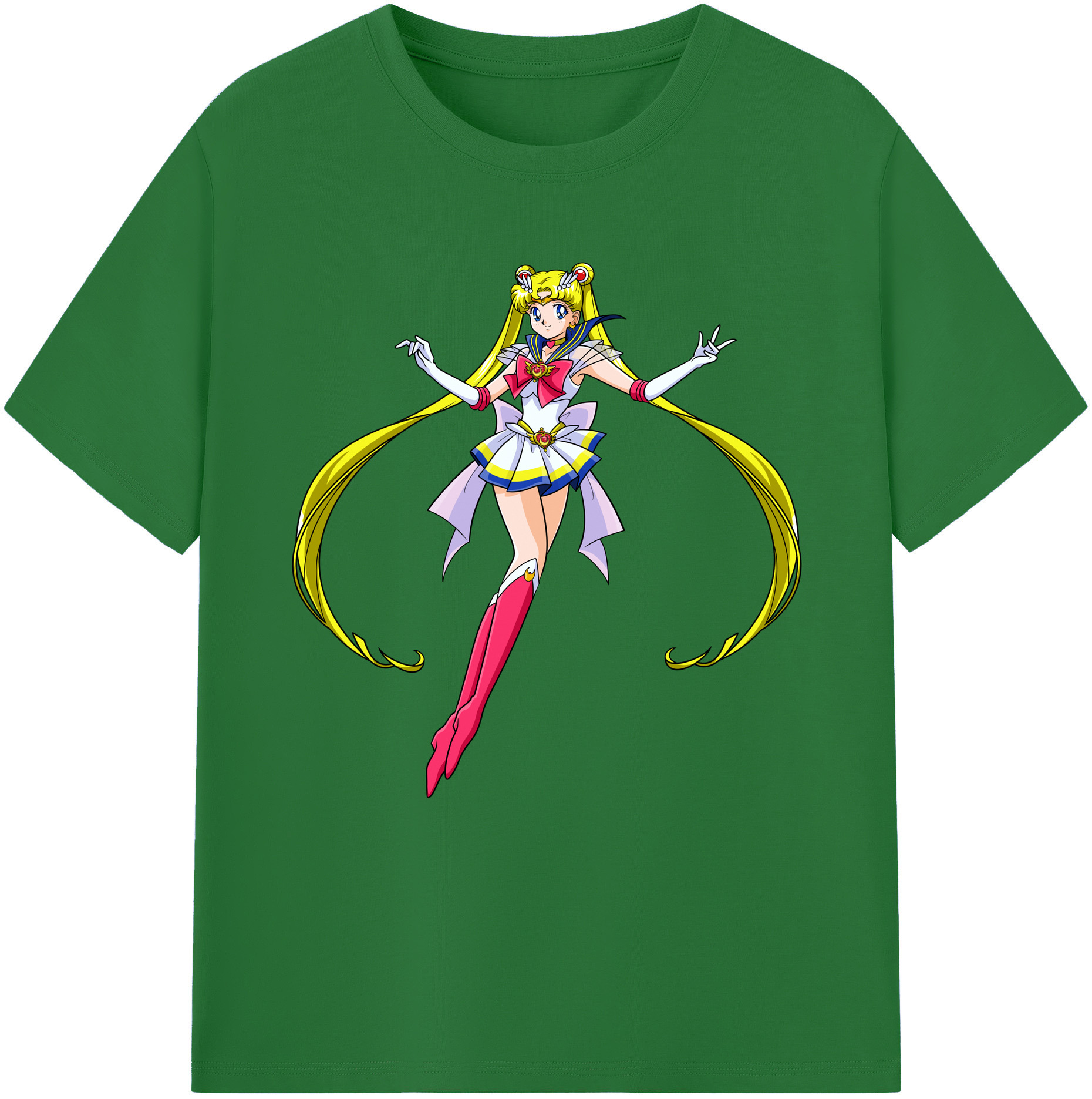 （画像用） 美少女戦士セーラームーン 月野 うさぎ つきの うさぎ Sailor Moon Tsukino Usagi 綿100％半袖Tシャツ（フロントプリント）