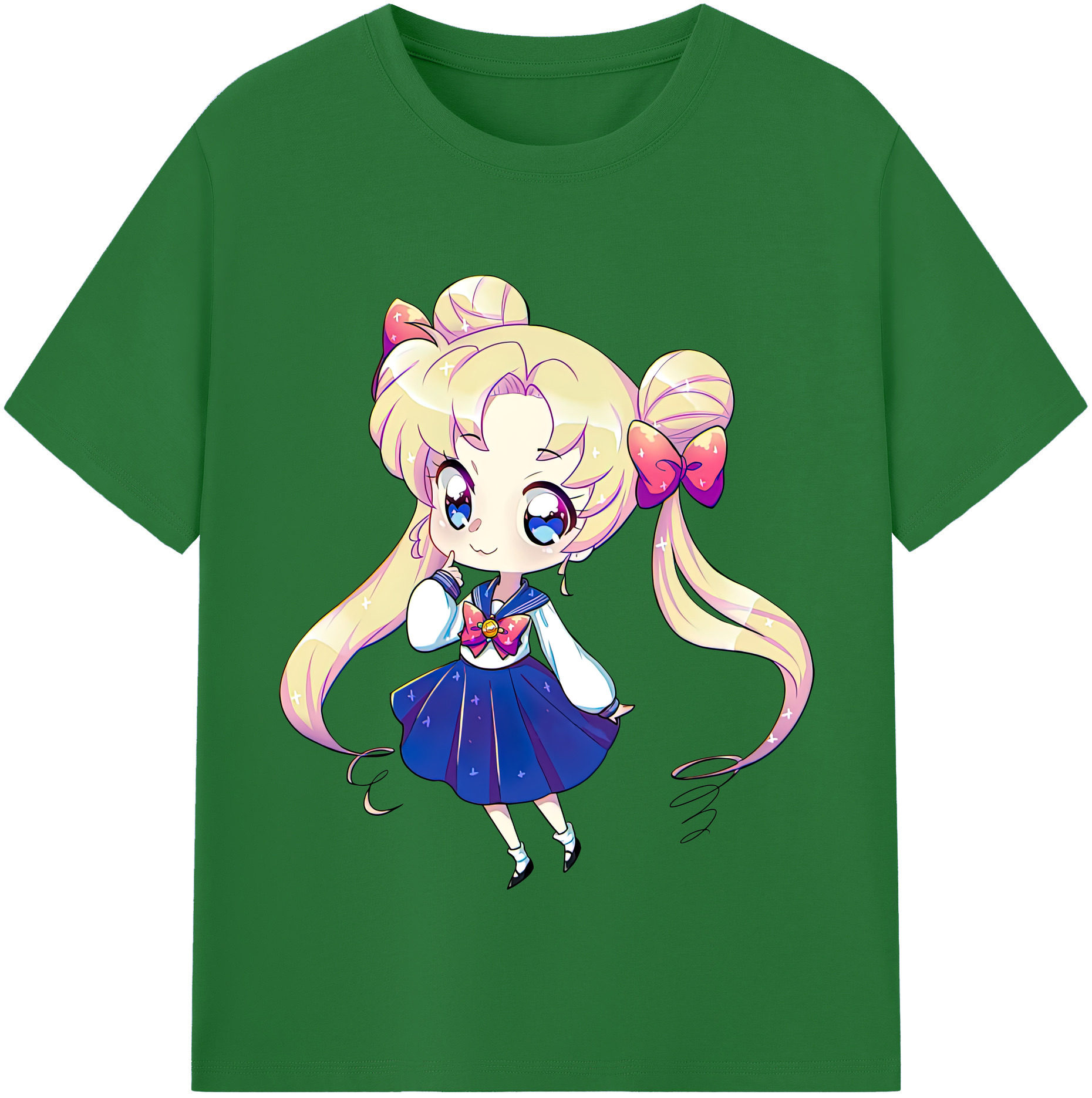 （画像用） 美少女戦士セーラームーン 月野 うさぎ つきの うさぎ Sailor Moon Tsukino Usagi 綿100％半袖Tシャツ（フロントプリント）