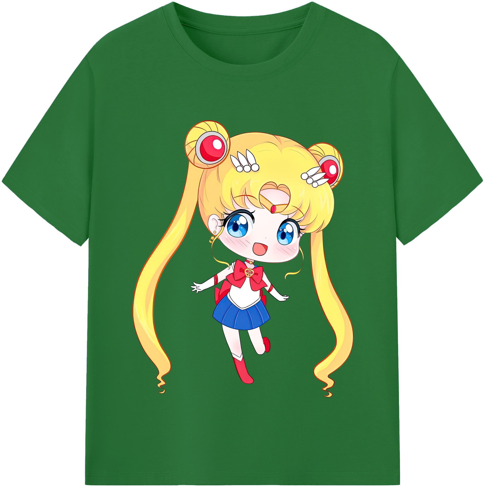 （画像用） 美少女戦士セーラームーン 月野 うさぎ つきの うさぎ Sailor Moon Tsukino Usagi 綿100％半袖Tシャツ（フロントプリント）