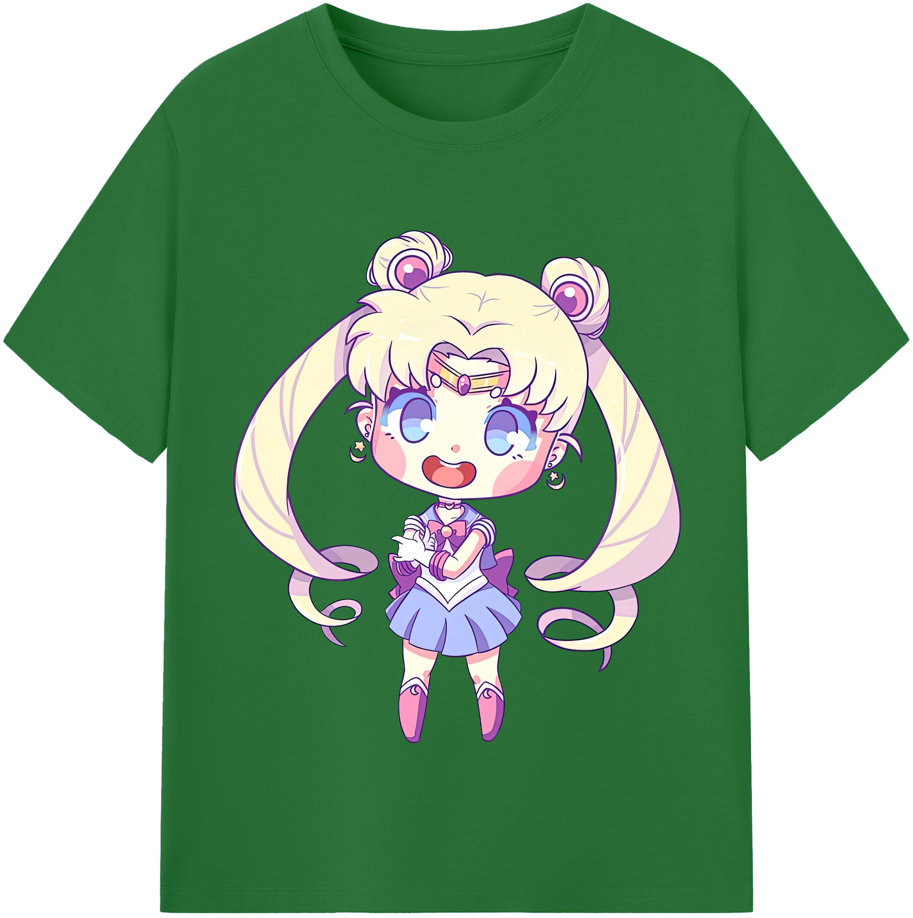（画像用） 美少女戦士セーラームーン 月野 うさぎ つきの うさぎ Sailor Moon Tsukino Usagi 綿100％半袖Tシャツ（フロントプリント）