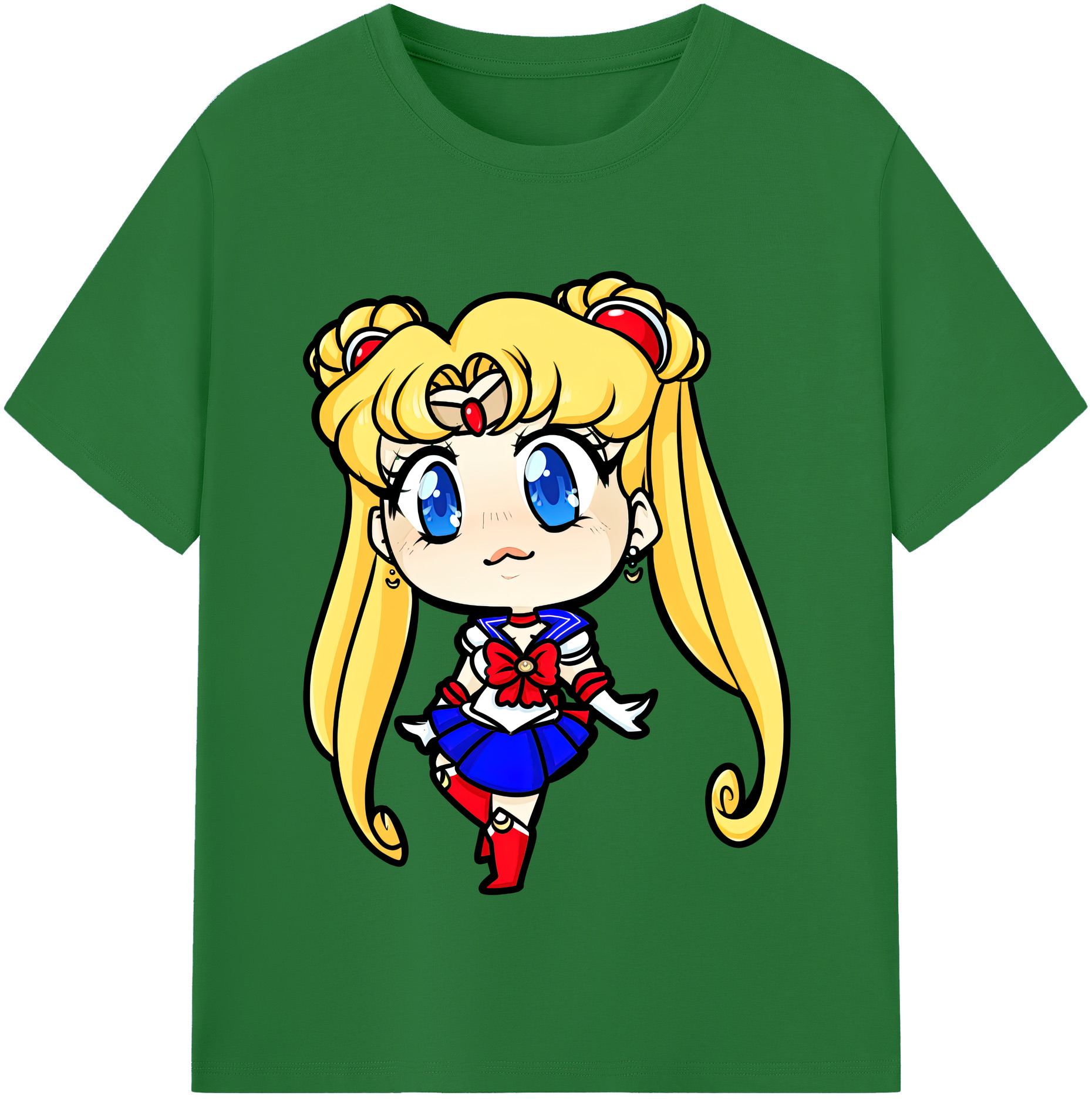 （画像用） 美少女戦士セーラームーン 月野 うさぎ つきの うさぎ Sailor Moon Tsukino Usagi 綿100％半袖Tシャツ（フロントプリント）