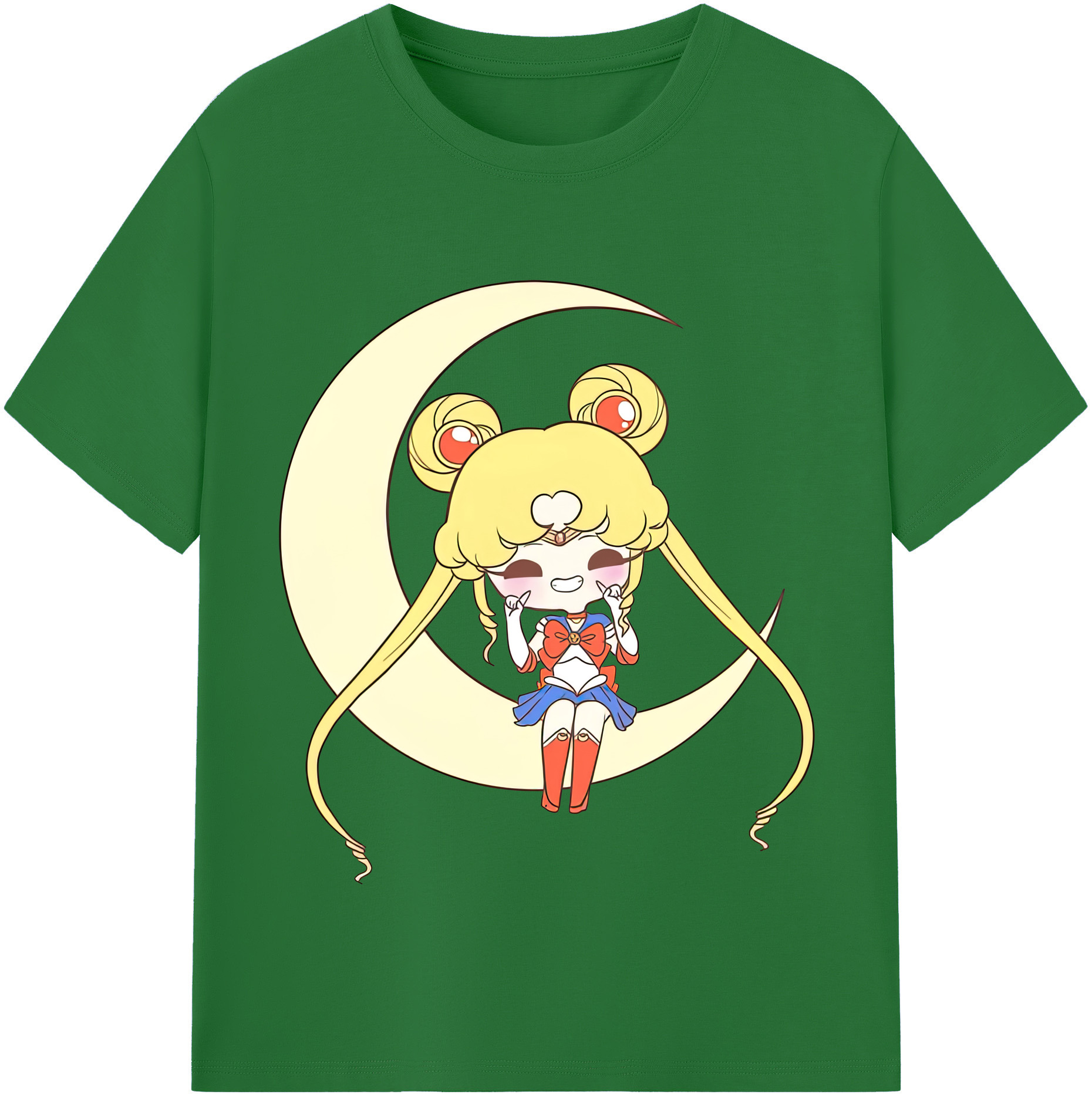 （画像用） 美少女戦士セーラームーン 月野 うさぎ つきの うさぎ Sailor Moon Tsukino Usagi 綿100％半袖Tシャツ（フロントプリント）