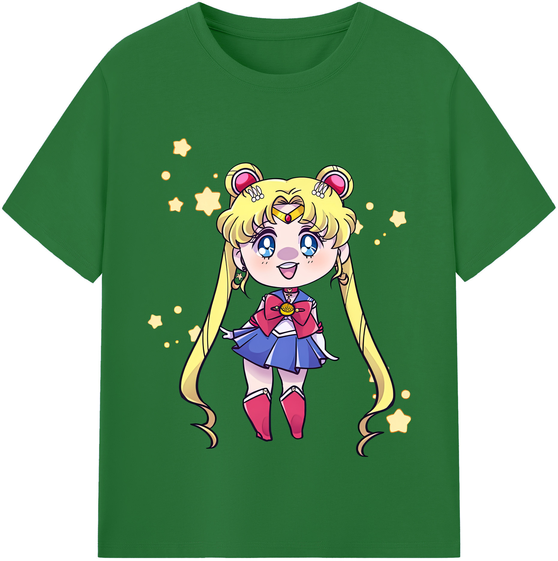 （画像用） 美少女戦士セーラームーン 月野 うさぎ つきの うさぎ Sailor Moon Tsukino Usagi 綿100％半袖Tシャツ（フロントプリント）