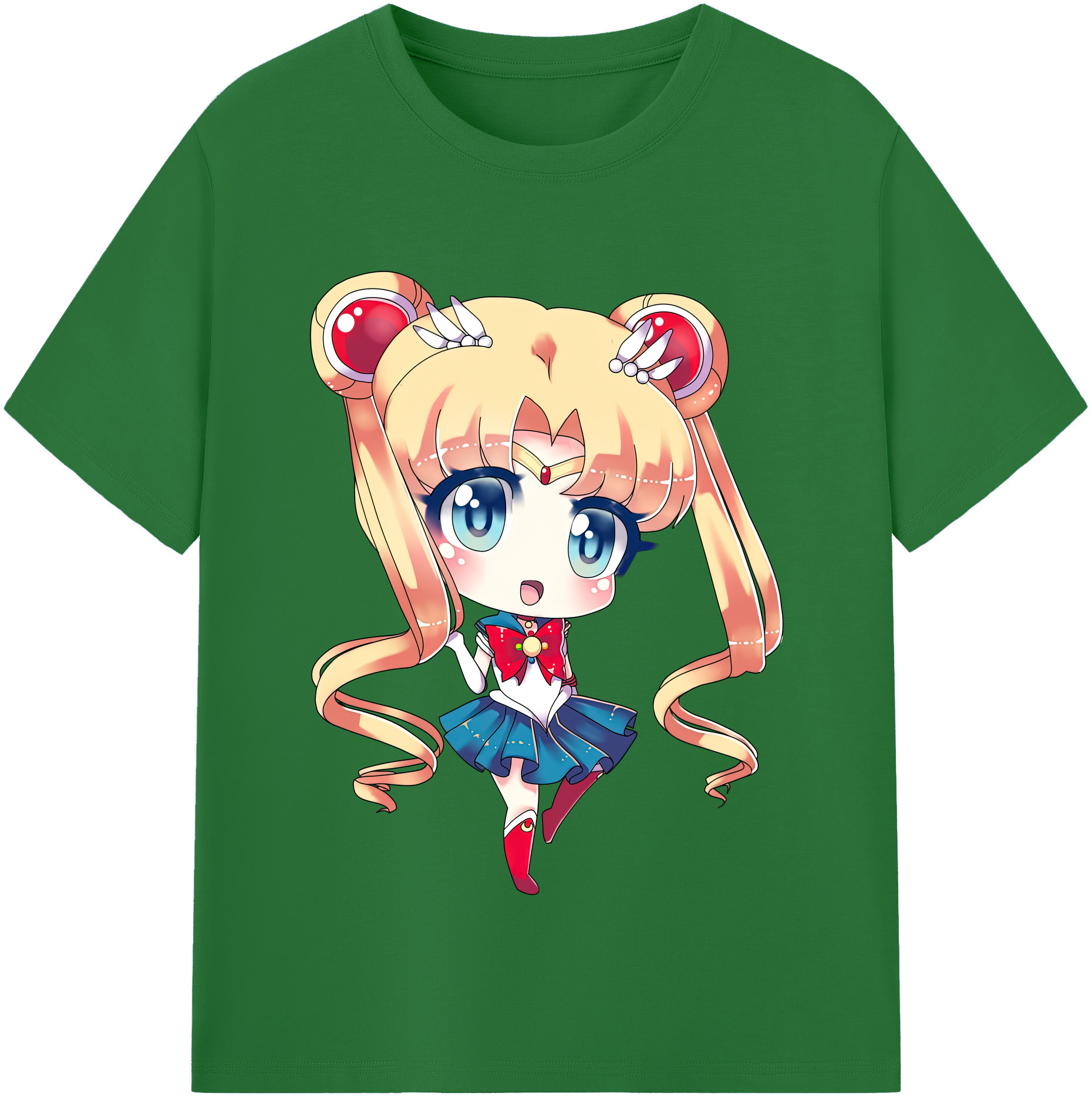 （画像用） 美少女戦士セーラームーン 月野 うさぎ つきの うさぎ Sailor Moon Tsukino Usagi 綿100％半袖Tシャツ（フロントプリント）