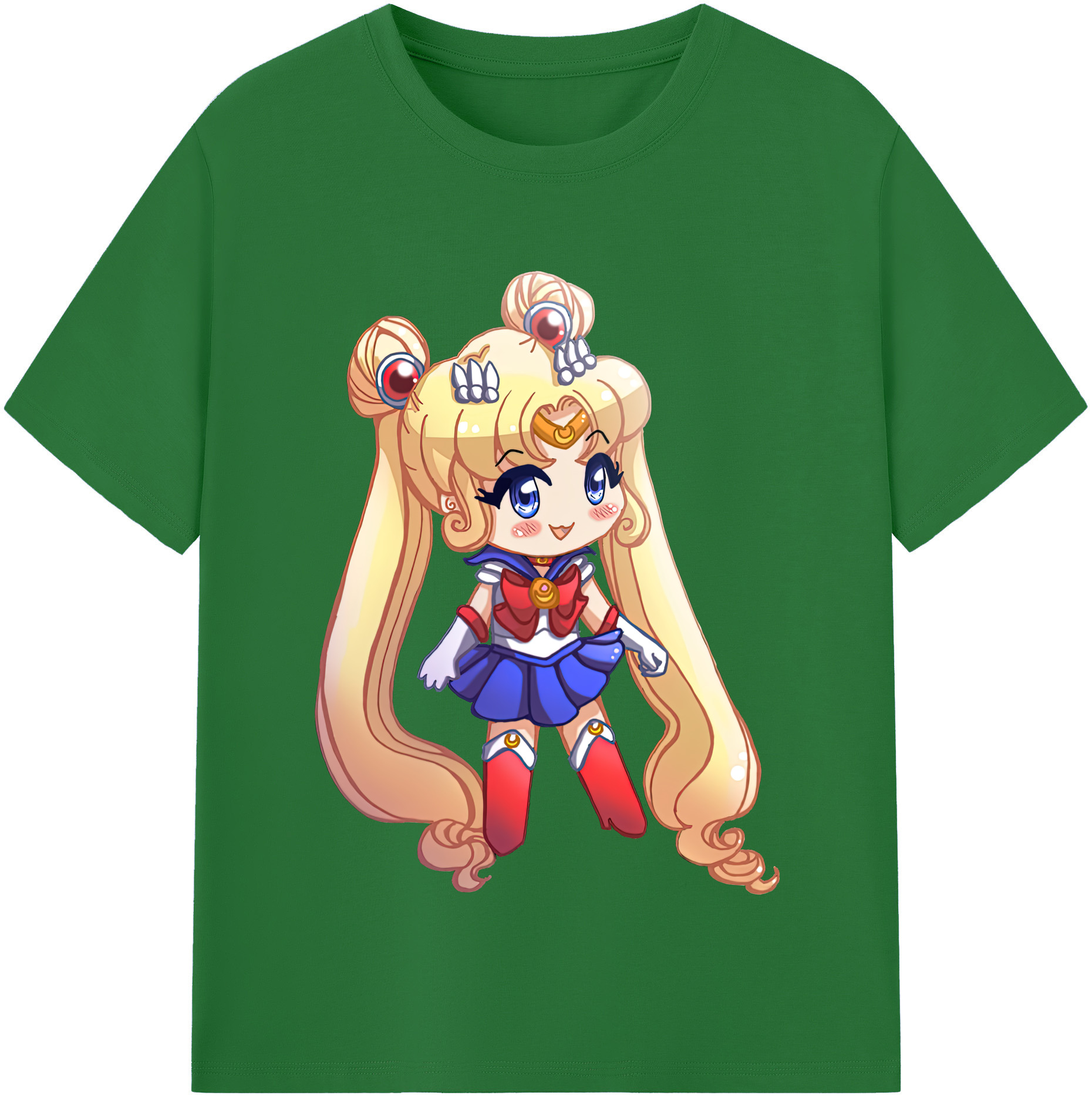 （画像用） 美少女戦士セーラームーン 月野 うさぎ つきの うさぎ Sailor Moon Tsukino Usagi 綿100％半袖Tシャツ（フロントプリント）