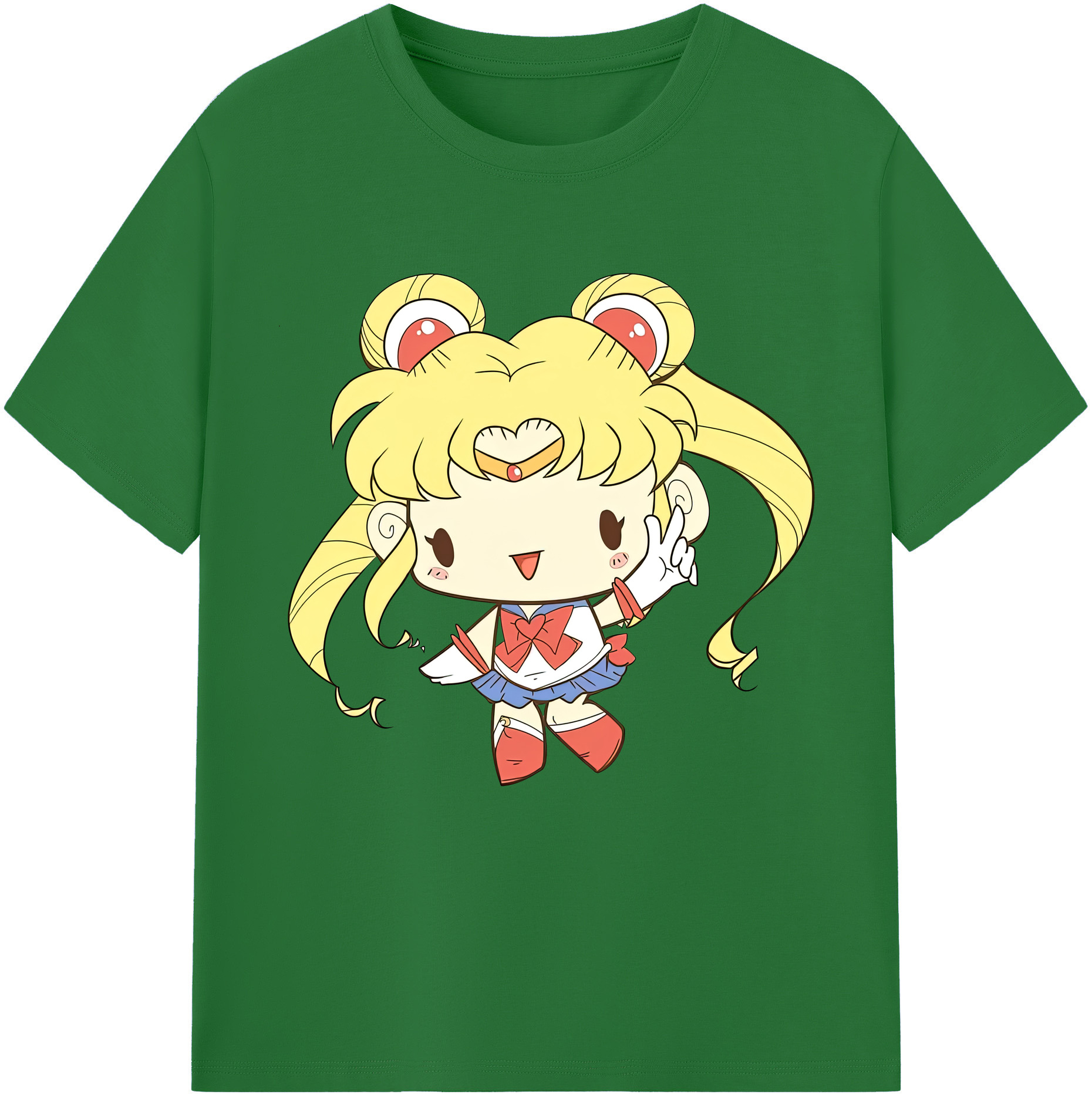 （画像用） 美少女戦士セーラームーン 月野 うさぎ つきの うさぎ Sailor Moon Tsukino Usagi 綿100％半袖Tシャツ（フロントプリント）