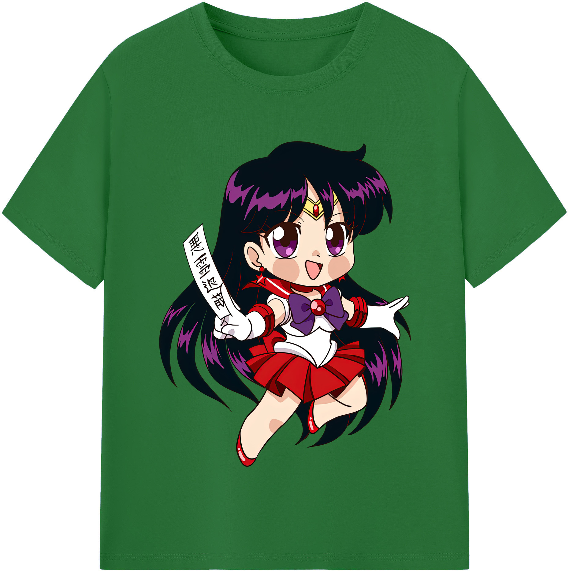 （画像用） 美少女戦士セーラームーン 火野レイ ひの レイ Sailor Moon Hino Rei （セーラーマーズ,Sailor Mars） 綿100％半袖Tシャツ（フロントプリント）