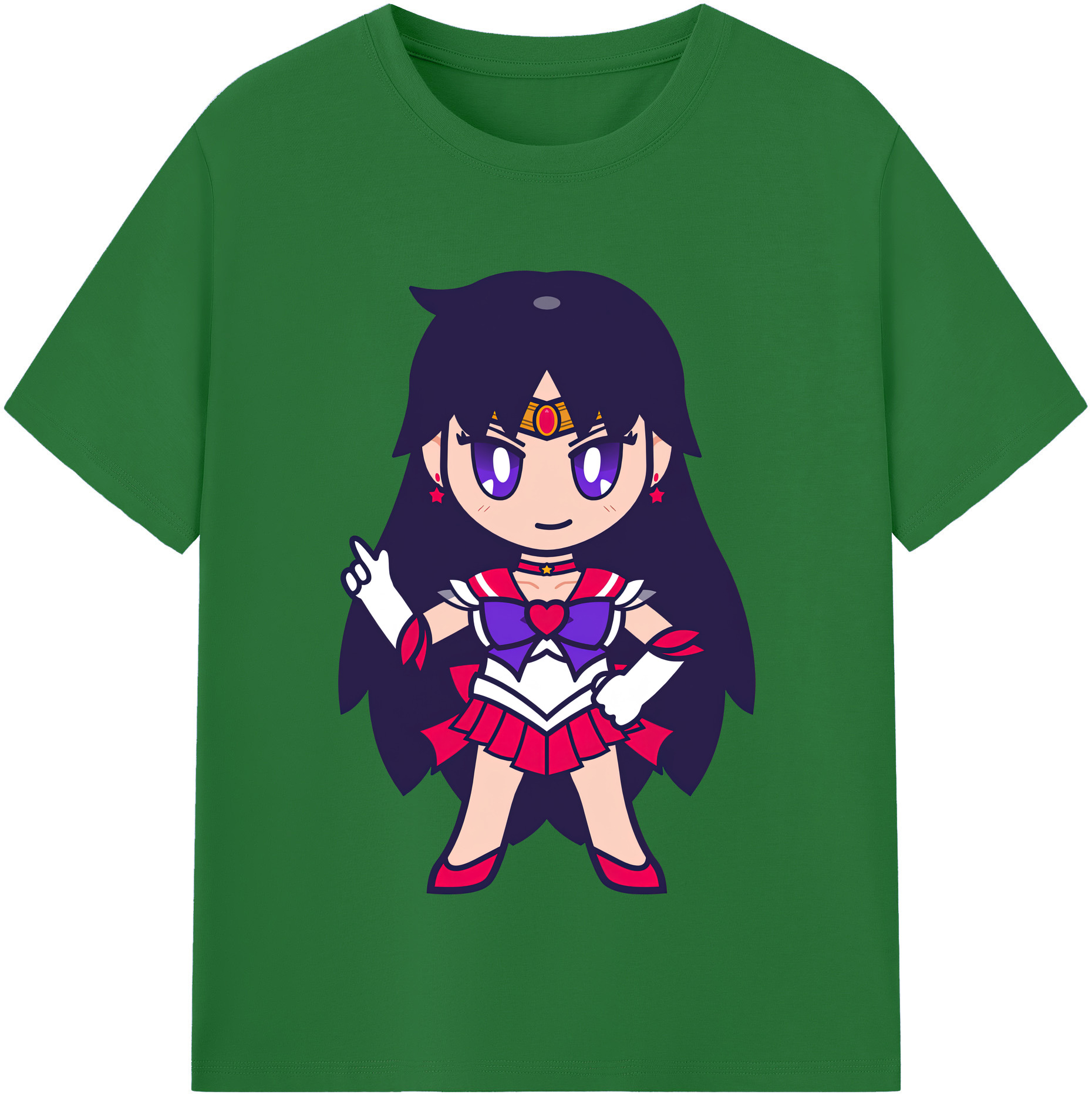 （画像用） 美少女戦士セーラームーン 火野レイ ひの レイ Sailor Moon Hino Rei （セーラーマーズ,Sailor Mars） 綿100％半袖Tシャツ（フロントプリント）