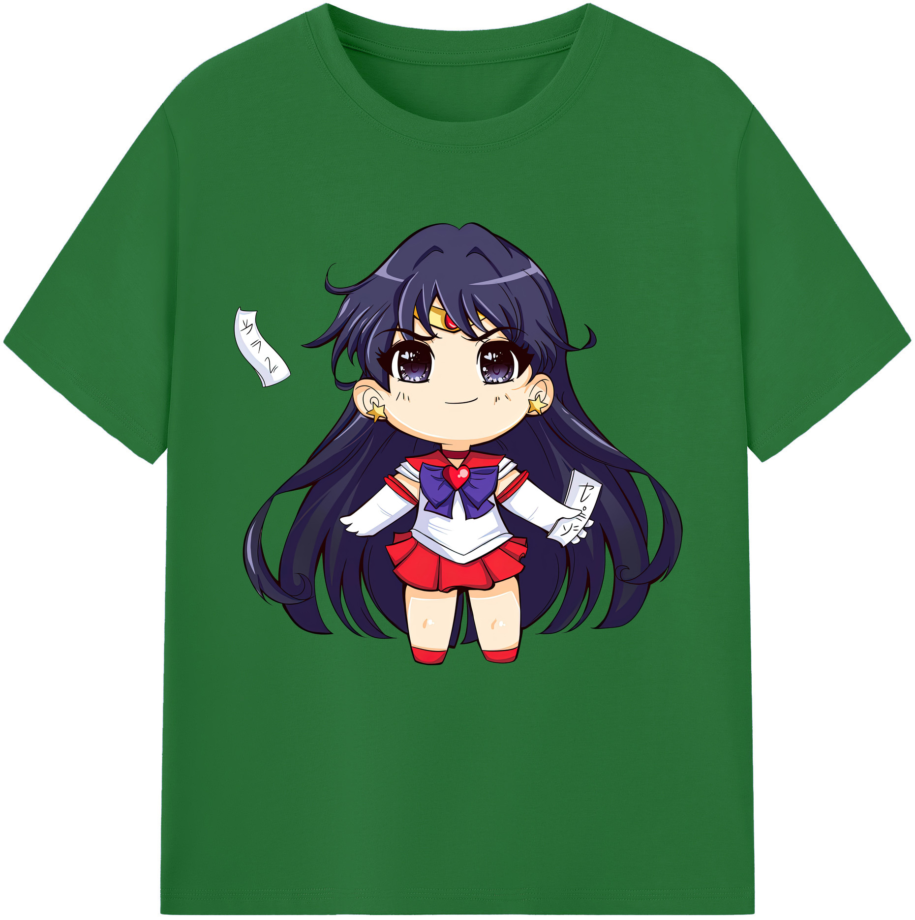 （画像用） 美少女戦士セーラームーン 火野レイ ひの レイ Sailor Moon Hino Rei （セーラーマーズ,Sailor Mars） 綿100％半袖Tシャツ（フロントプリント）