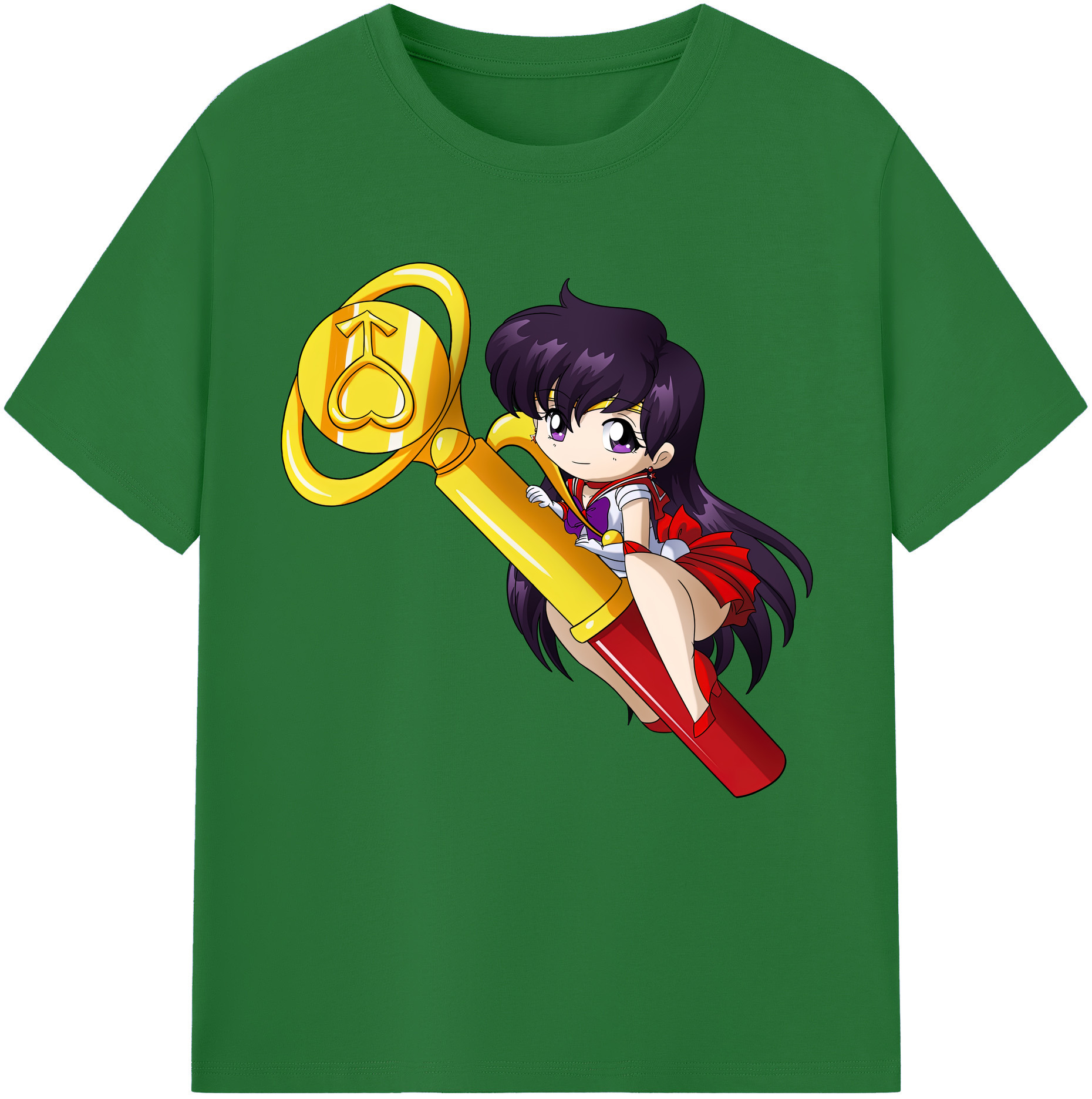（画像用） 美少女戦士セーラームーン 火野レイ ひの レイ Sailor Moon Hino Rei （セーラーマーズ,Sailor Mars） 綿100％半袖Tシャツ（フロントプリント）