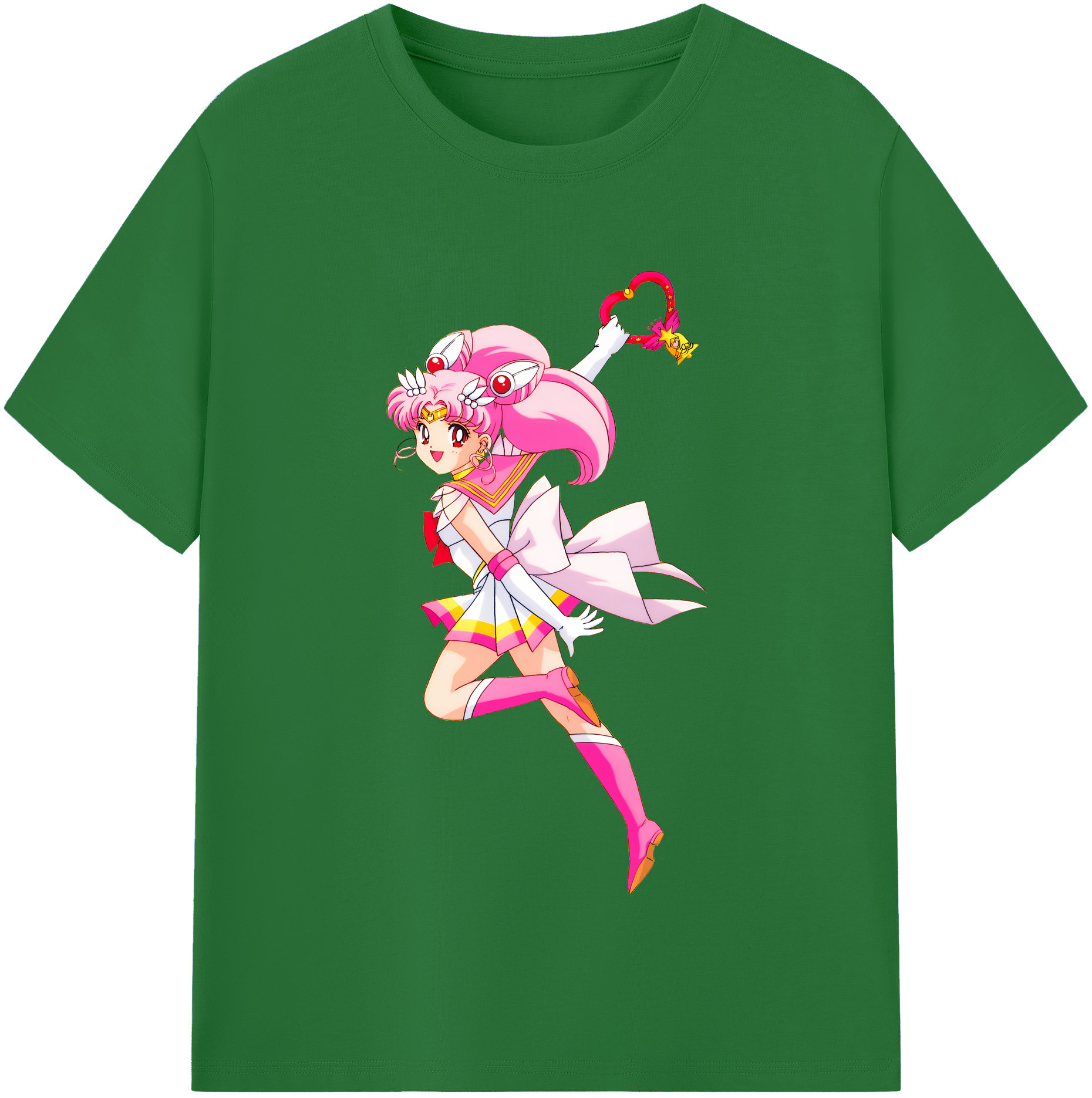 （画像用） 美少女戦士セーラームーン ちびうさ Sailor Moon Chibiusa Tsukino Usagi Small Lady Serenity 綿100％半袖Tシャツ（フロントプリント）