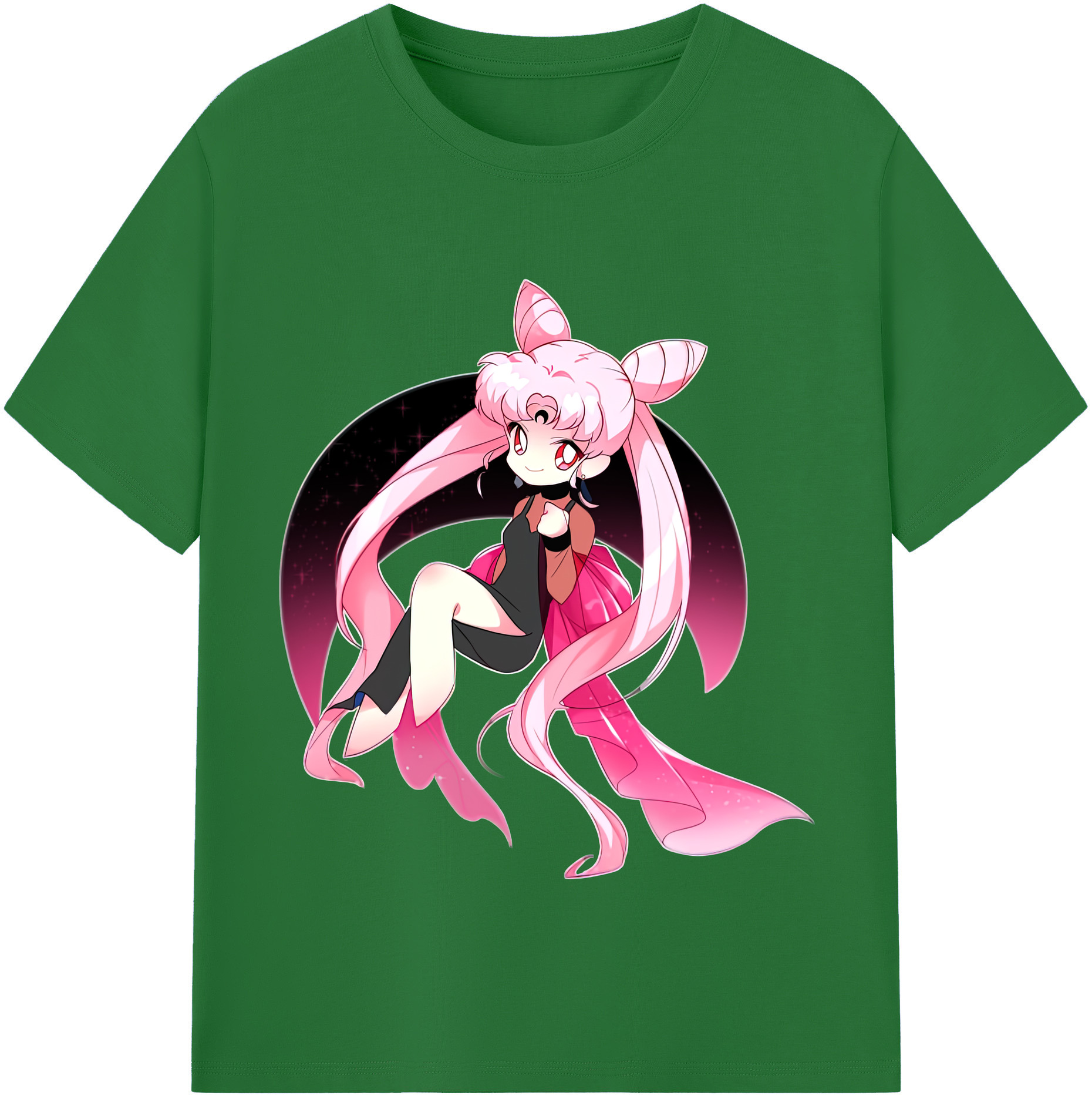 （画像用） 美少女戦士セーラームーン ちびうさ Sailor Moon Chibiusa Tsukino Usagi Small Lady Serenity 綿100％半袖Tシャツ（フロントプリント）