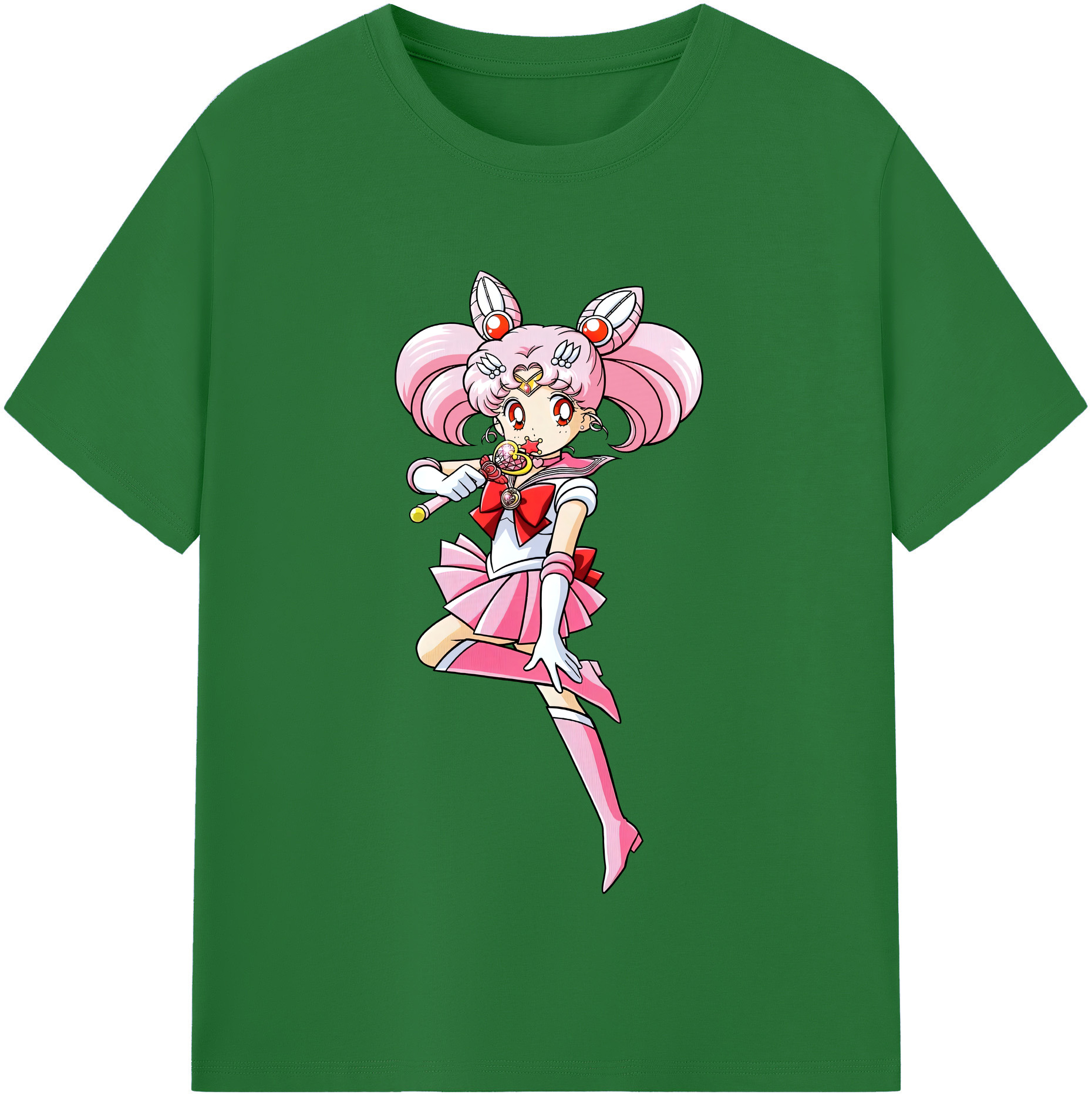 （画像用） 美少女戦士セーラームーン ちびうさ Sailor Moon Chibiusa Tsukino Usagi Small Lady Serenity 綿100％半袖Tシャツ（フロントプリント）