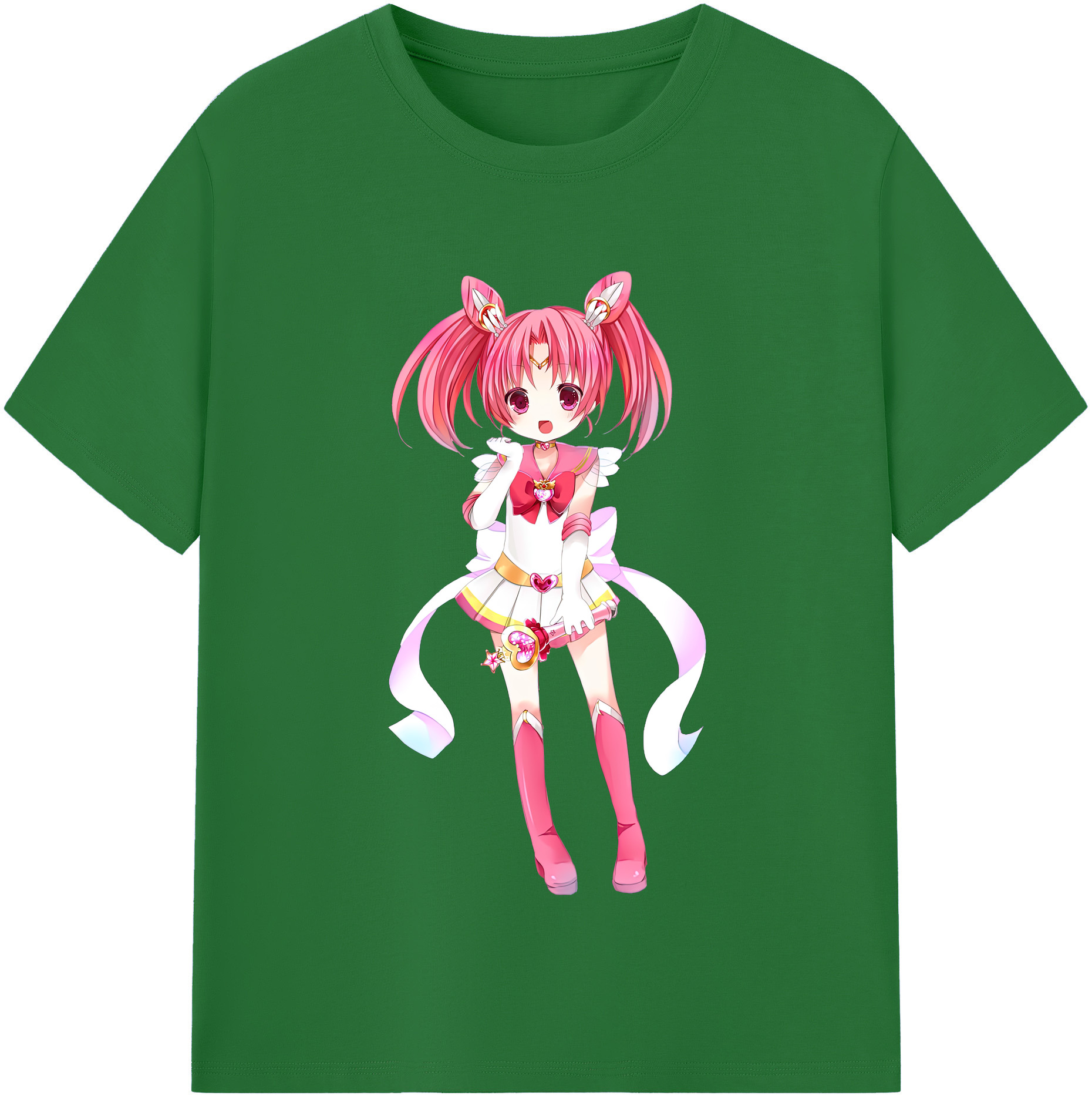 （画像用） 美少女戦士セーラームーン ちびうさ Sailor Moon Chibiusa Tsukino Usagi Small Lady Serenity 綿100％半袖Tシャツ（フロントプリント）