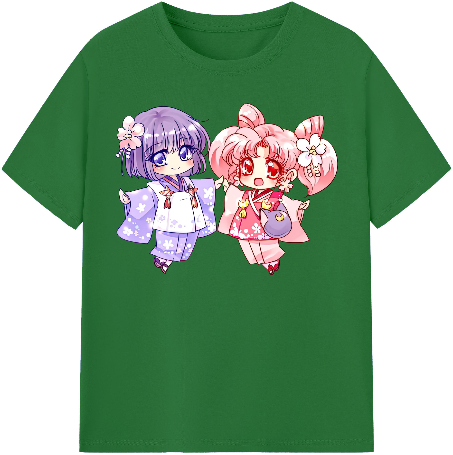 （画像用） 美少女戦士セーラームーン ちびうさ Sailor Moon Chibiusa Tsukino Usagi Small Lady Serenity 綿100％半袖Tシャツ（フロントプリント）