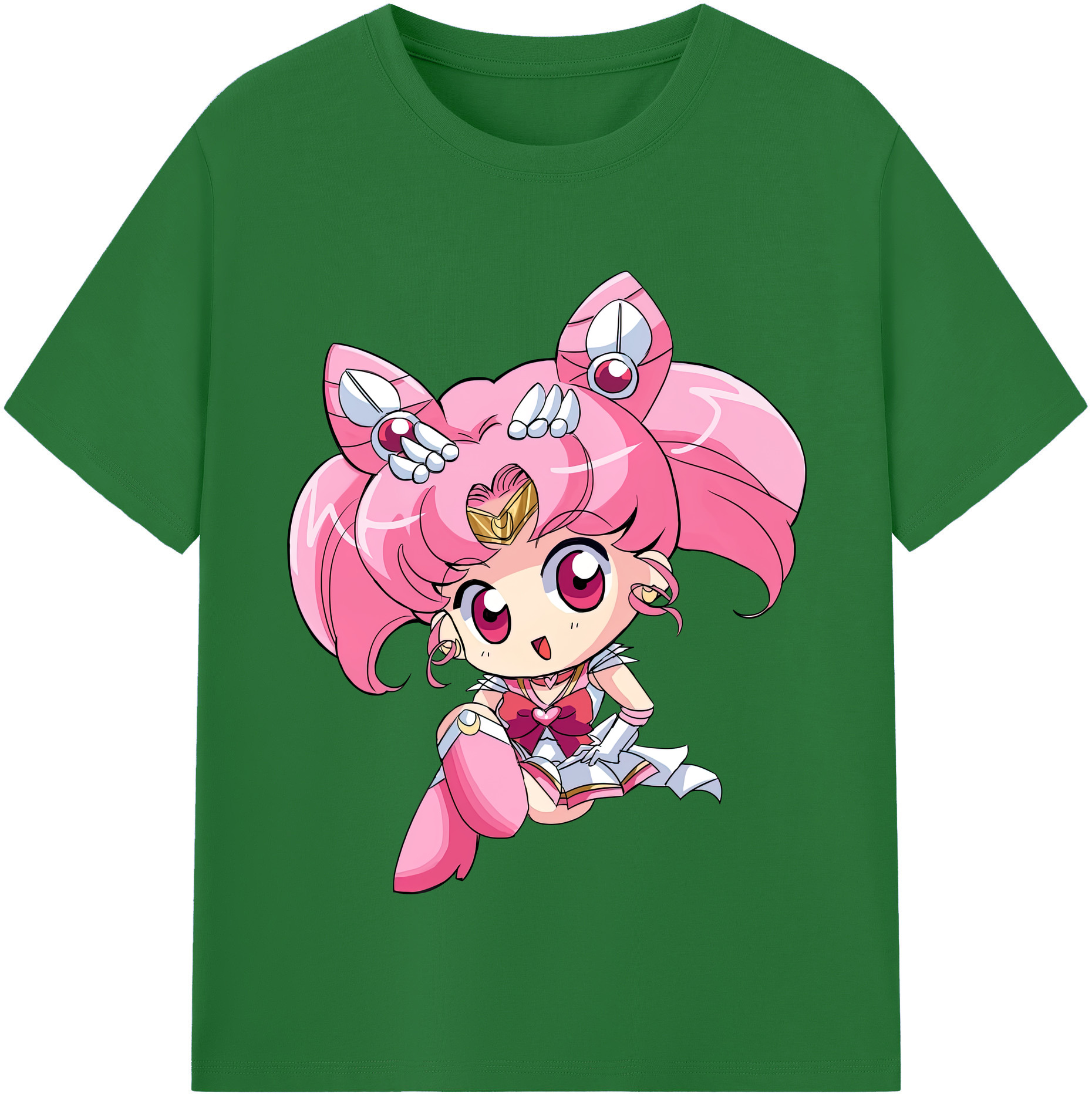 （画像用） 美少女戦士セーラームーン ちびうさ Sailor Moon Chibiusa Tsukino Usagi Small Lady Serenity 綿100％半袖Tシャツ（フロントプリント）