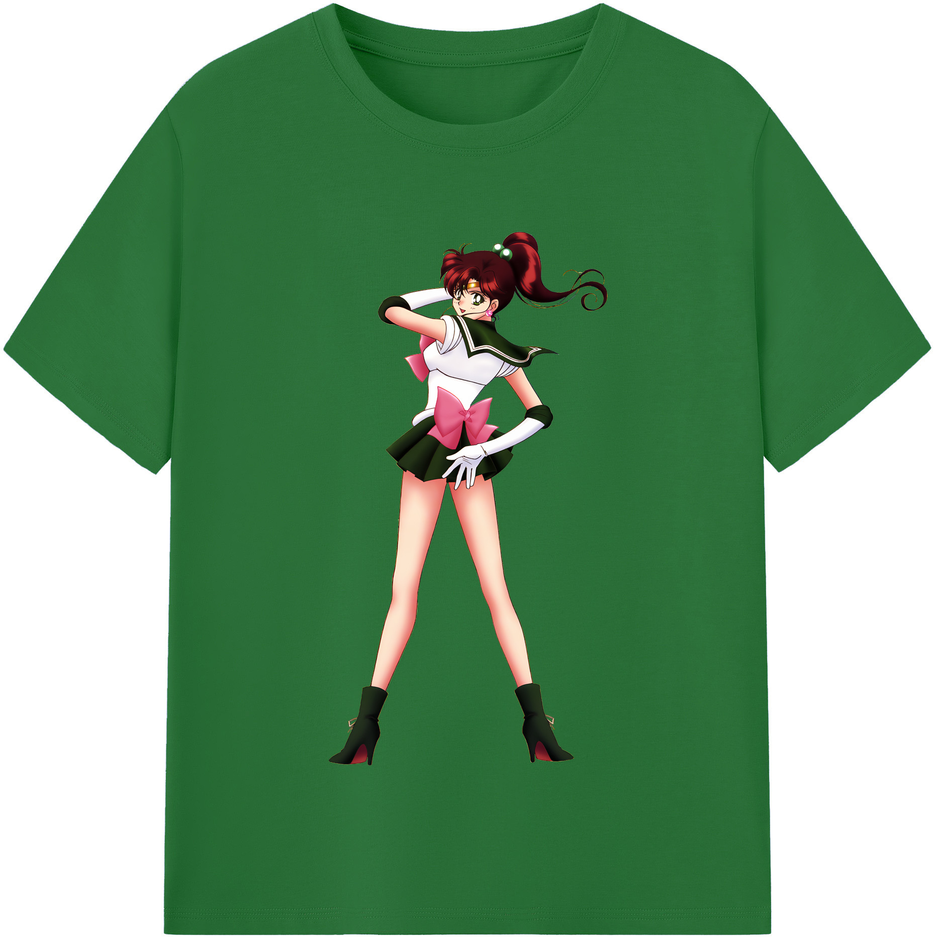 （画像用） 美少女戦士セーラームーン 木野 まこと きの まこと Sailor Moon Kino Makoto （セーラージュピター；Sailor Jupiter） 綿100％半袖Tシャツ（フロントプリント）