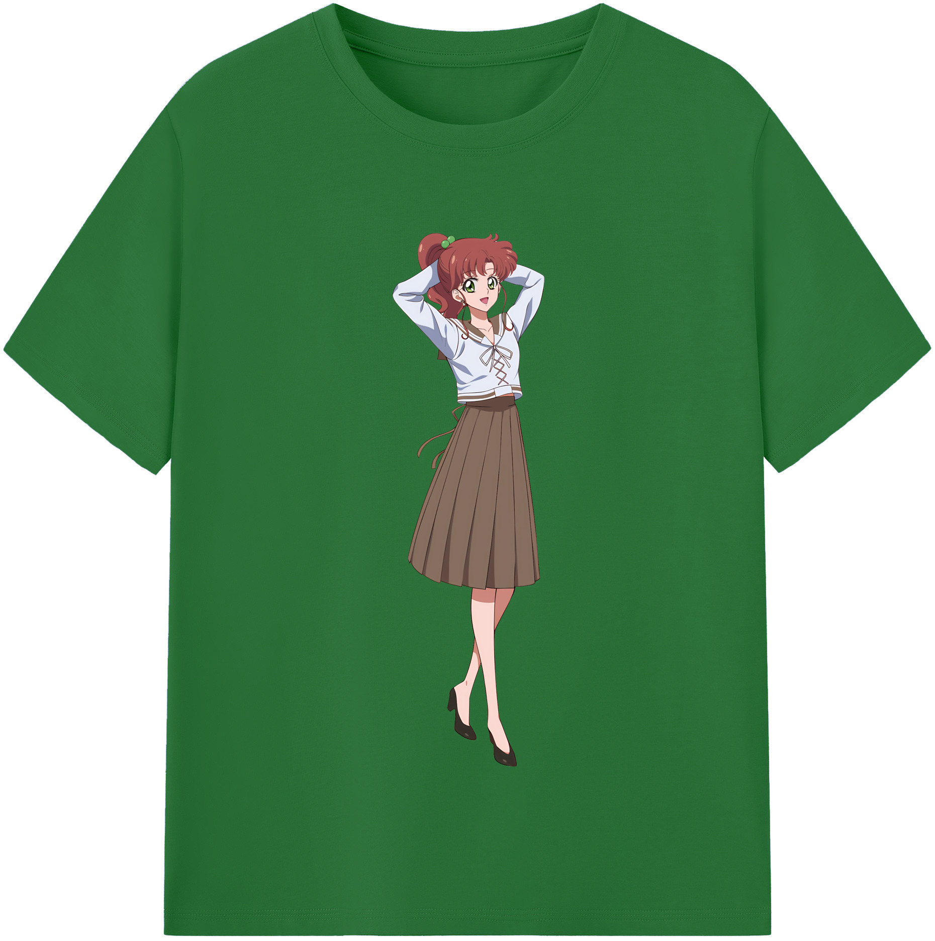 （画像用） 美少女戦士セーラームーン 木野 まこと きの まこと Sailor Moon Kino Makoto （セーラージュピター；Sailor Jupiter） 綿100％半袖Tシャツ（フロントプリント）