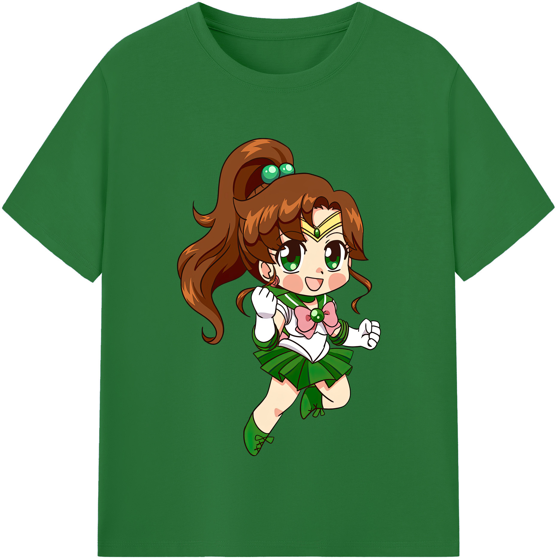 （画像用） 美少女戦士セーラームーン 木野 まこと きの まこと Sailor Moon Kino Makoto （セーラージュピター；Sailor Jupiter） 綿100％半袖Tシャツ（フロントプリント）