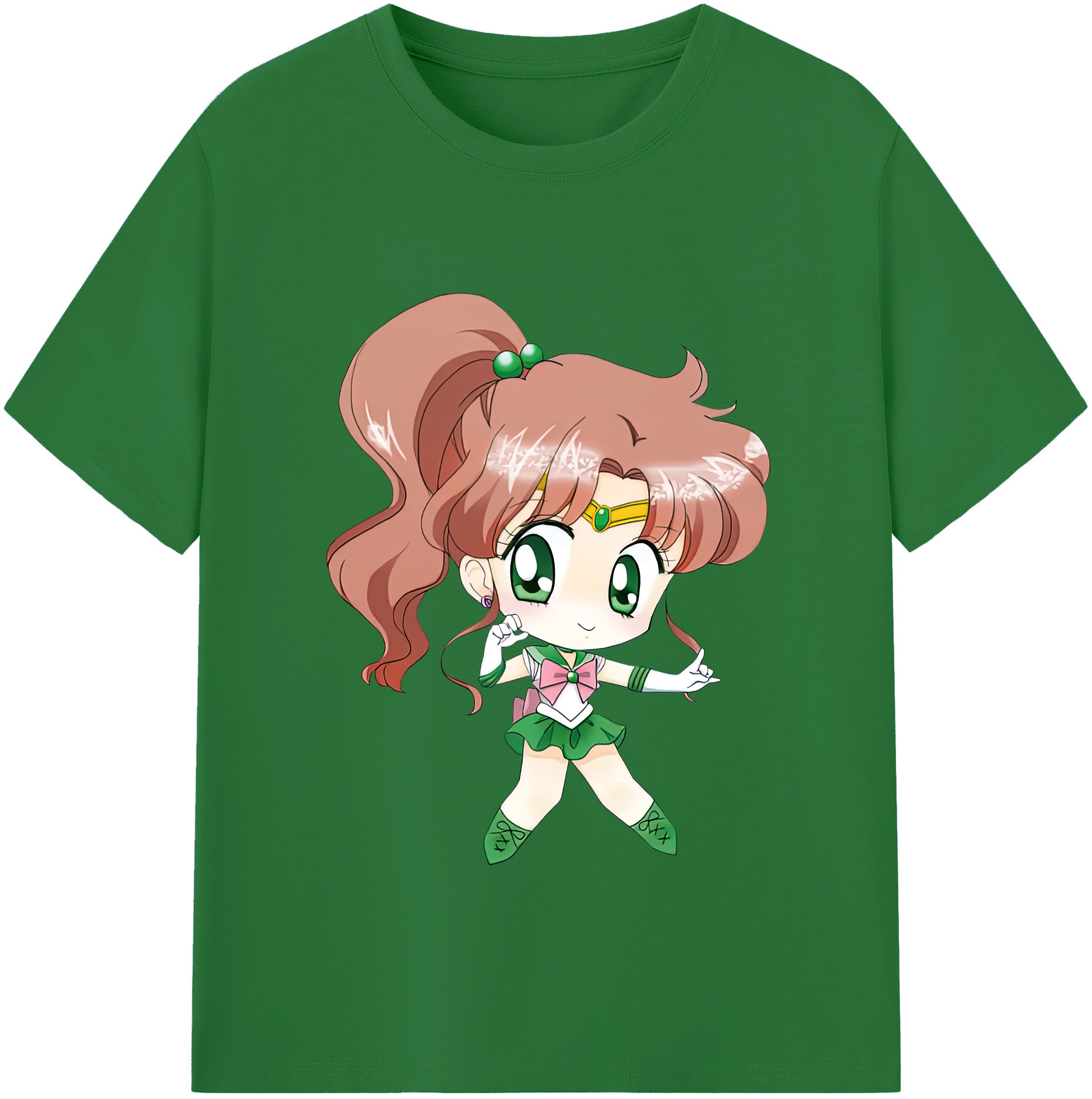 （画像用） 美少女戦士セーラームーン 木野 まこと きの まこと Sailor Moon Kino Makoto （セーラージュピター；Sailor Jupiter） 綿100％半袖Tシャツ（フロントプリント）