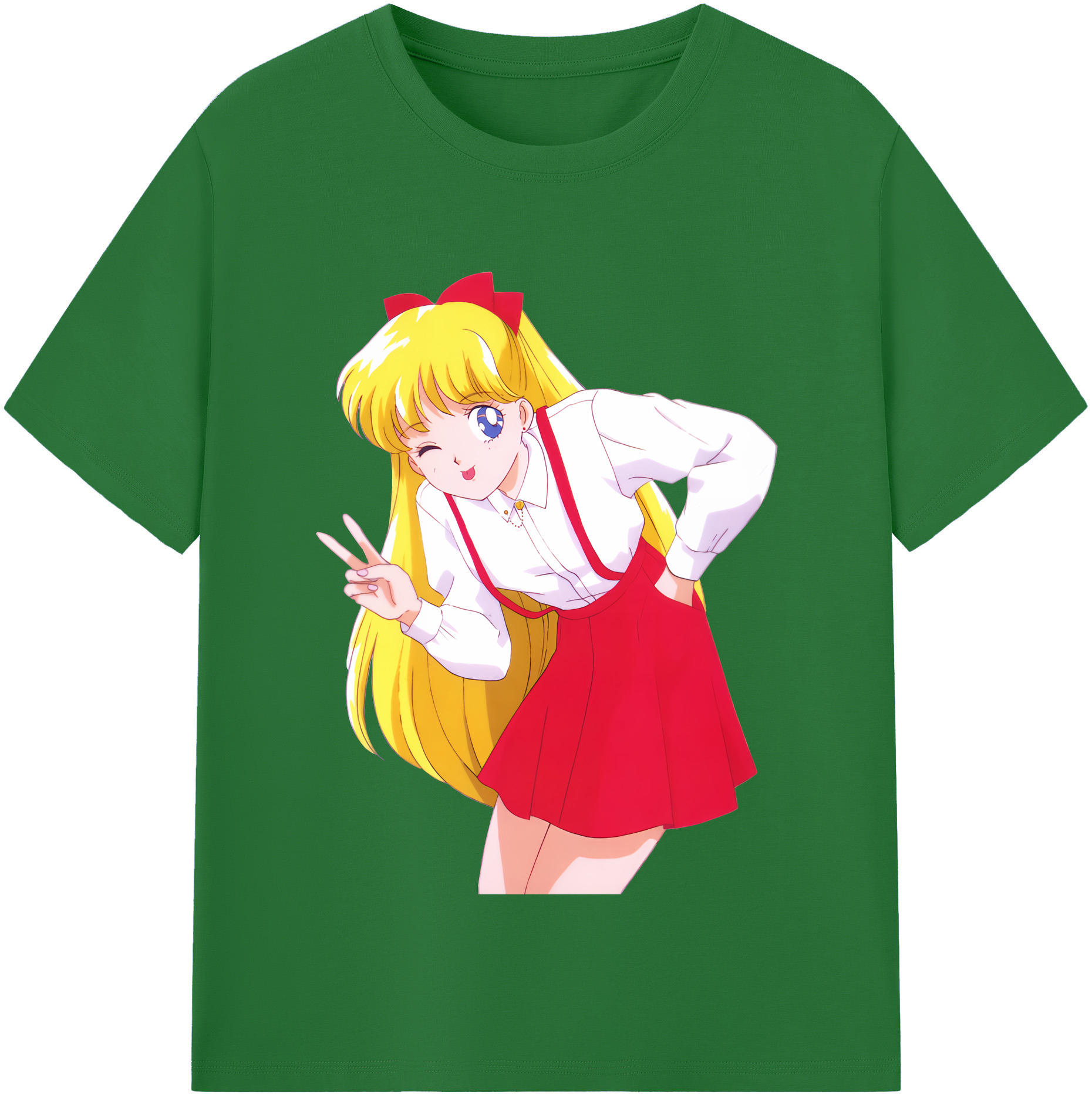 （画像用） 美少女戦士セーラームーン 愛野 美奈子 あいの みなこ Sailor Moon Aino Minako 綿100％半袖Tシャツ（フロントプリント）