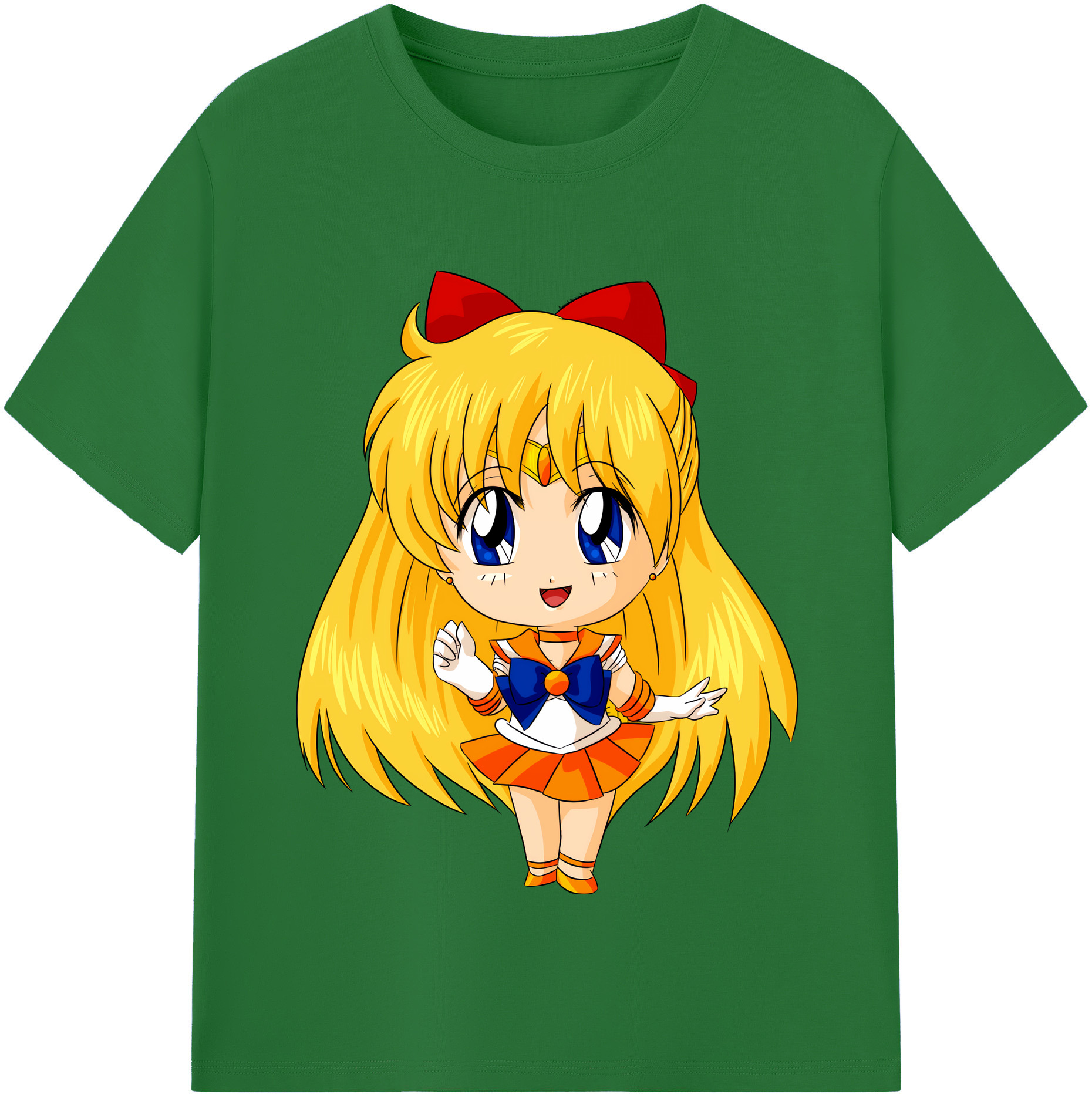 （画像用） 美少女戦士セーラームーン 愛野 美奈子 あいの みなこ Sailor Moon Aino Minako 綿100％半袖Tシャツ（フロントプリント）
