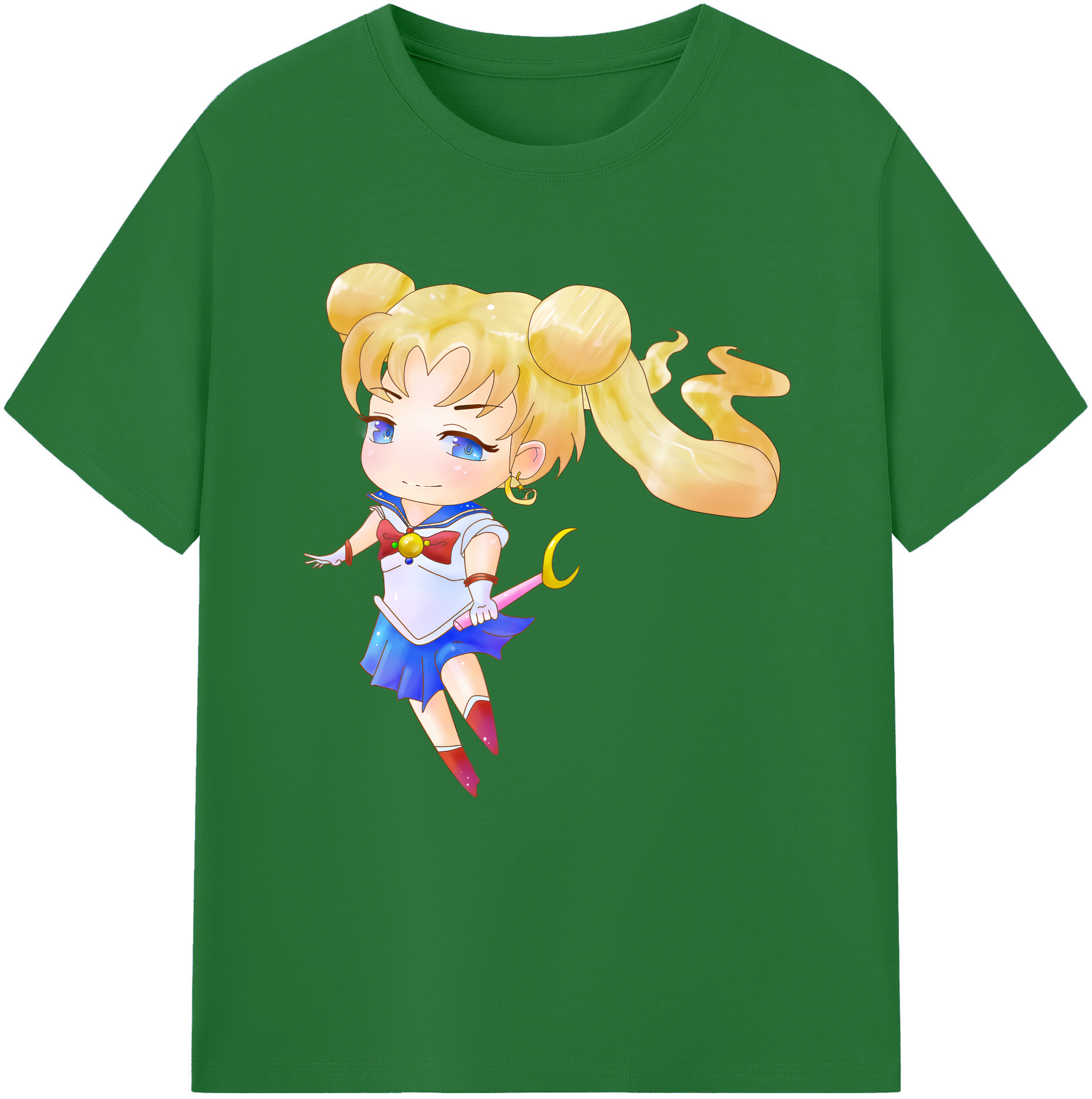 （画像用） 美少女戦士セーラームーン 愛野 美奈子 あいの みなこ Sailor Moon Aino Minako 綿100％半袖Tシャツ（フロントプリント）